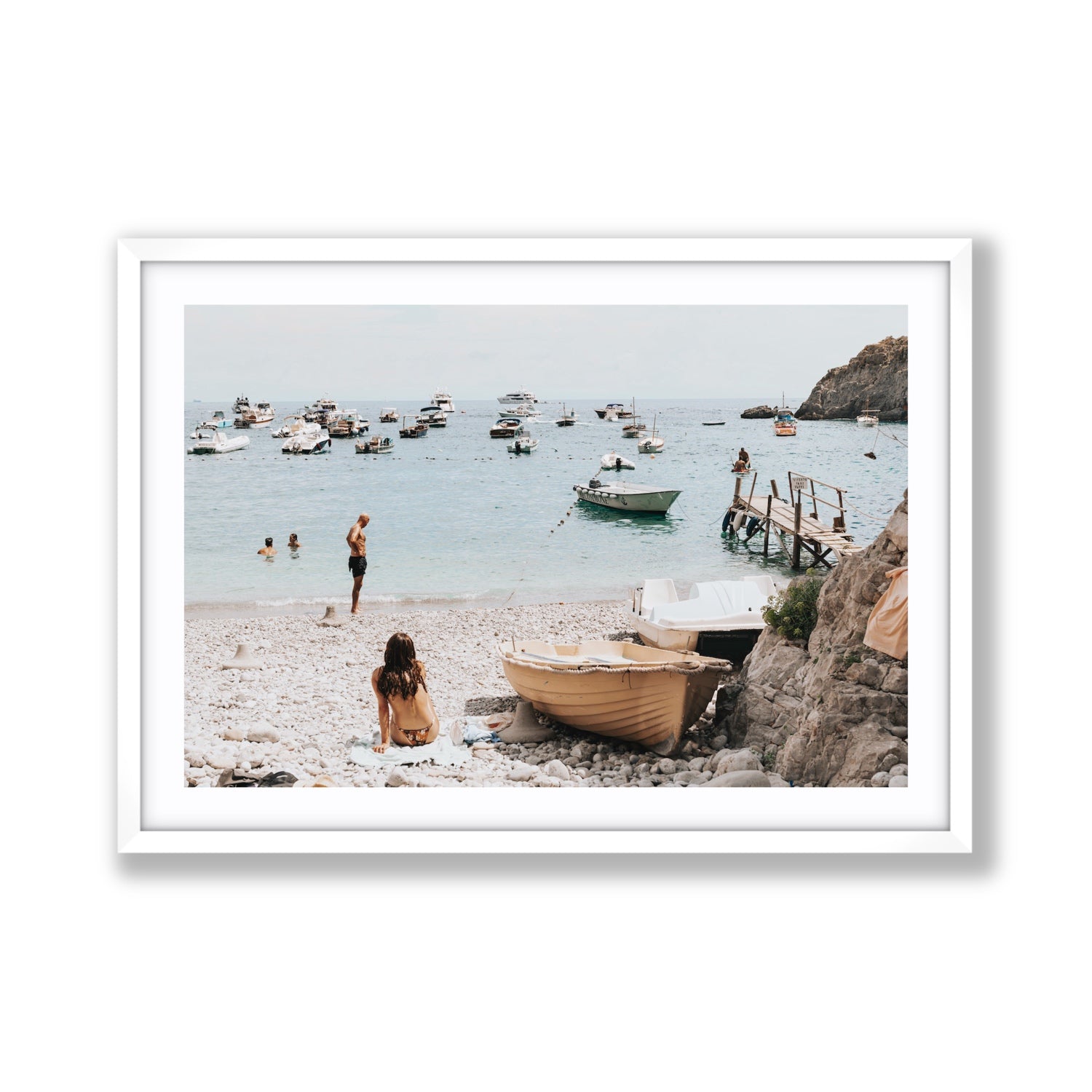 L'Osservatore Nerano wall art Giant fine art print in white frame with matboard