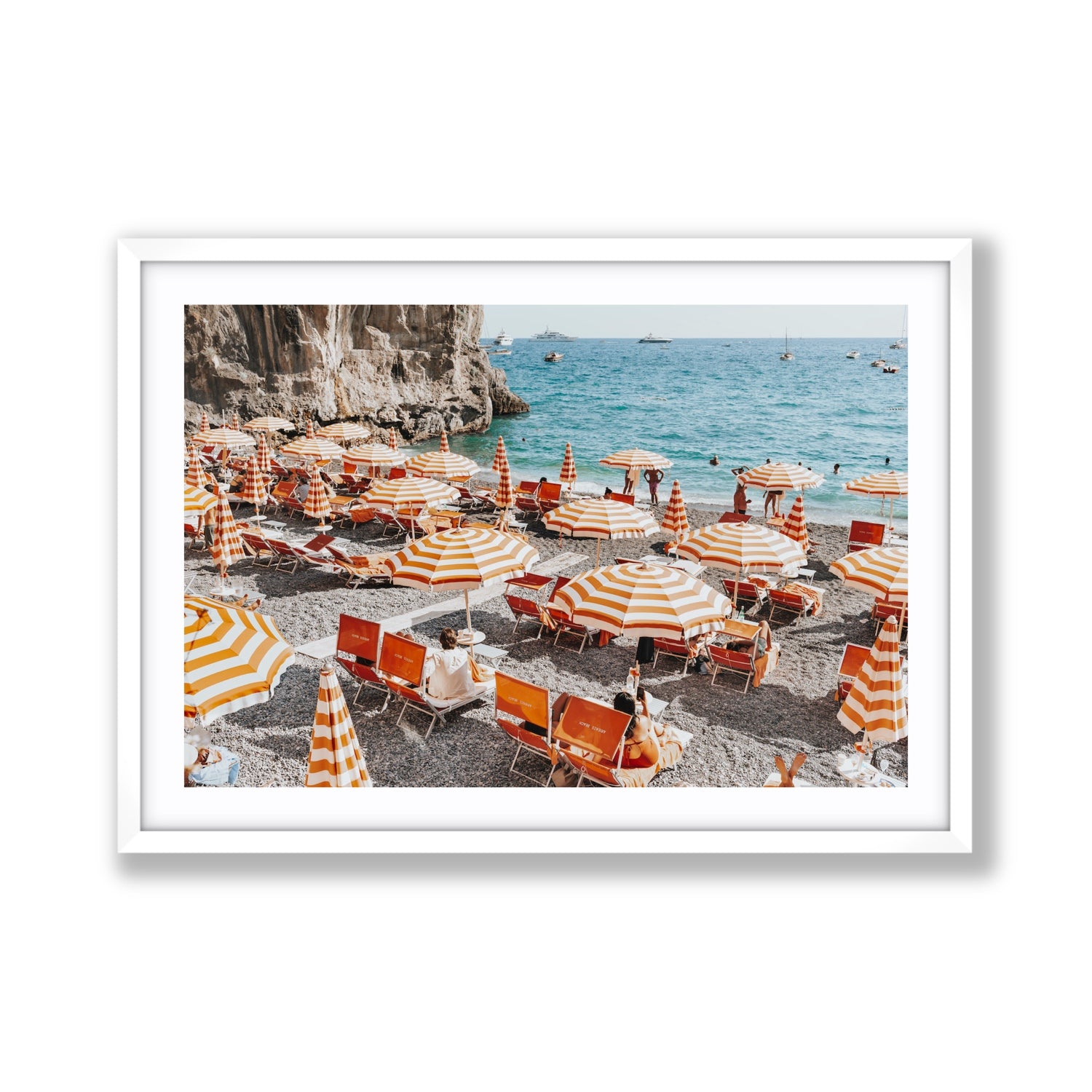 Mango Sorbet fine art print, Positano, Italy, Giant, White Frame · Matboard, Fine Art Print