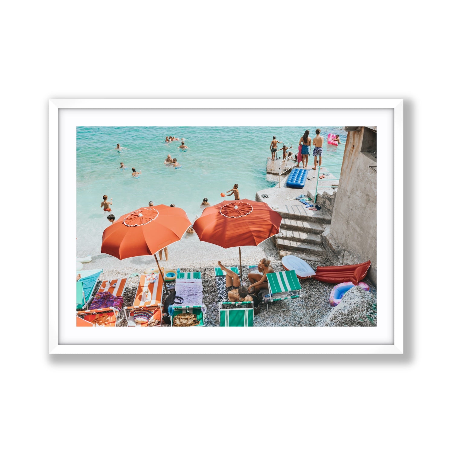 Water Wonderland fine art print, Capri, Italy, Giant, White Frame · Matboard, Fine Art Print