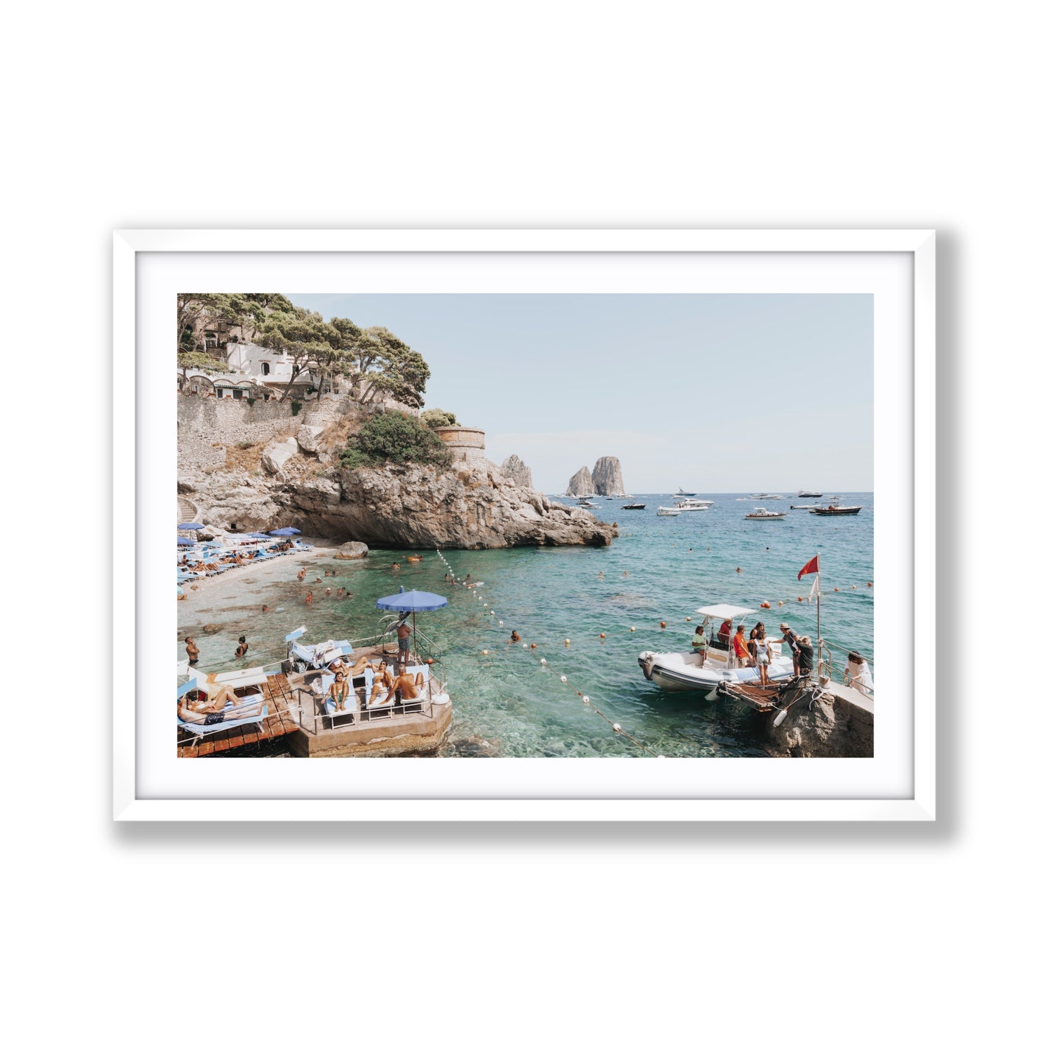 Torre Saracena fine art print, Capri, Italy, Giant, White Frame · Matboard, Fine Art Print