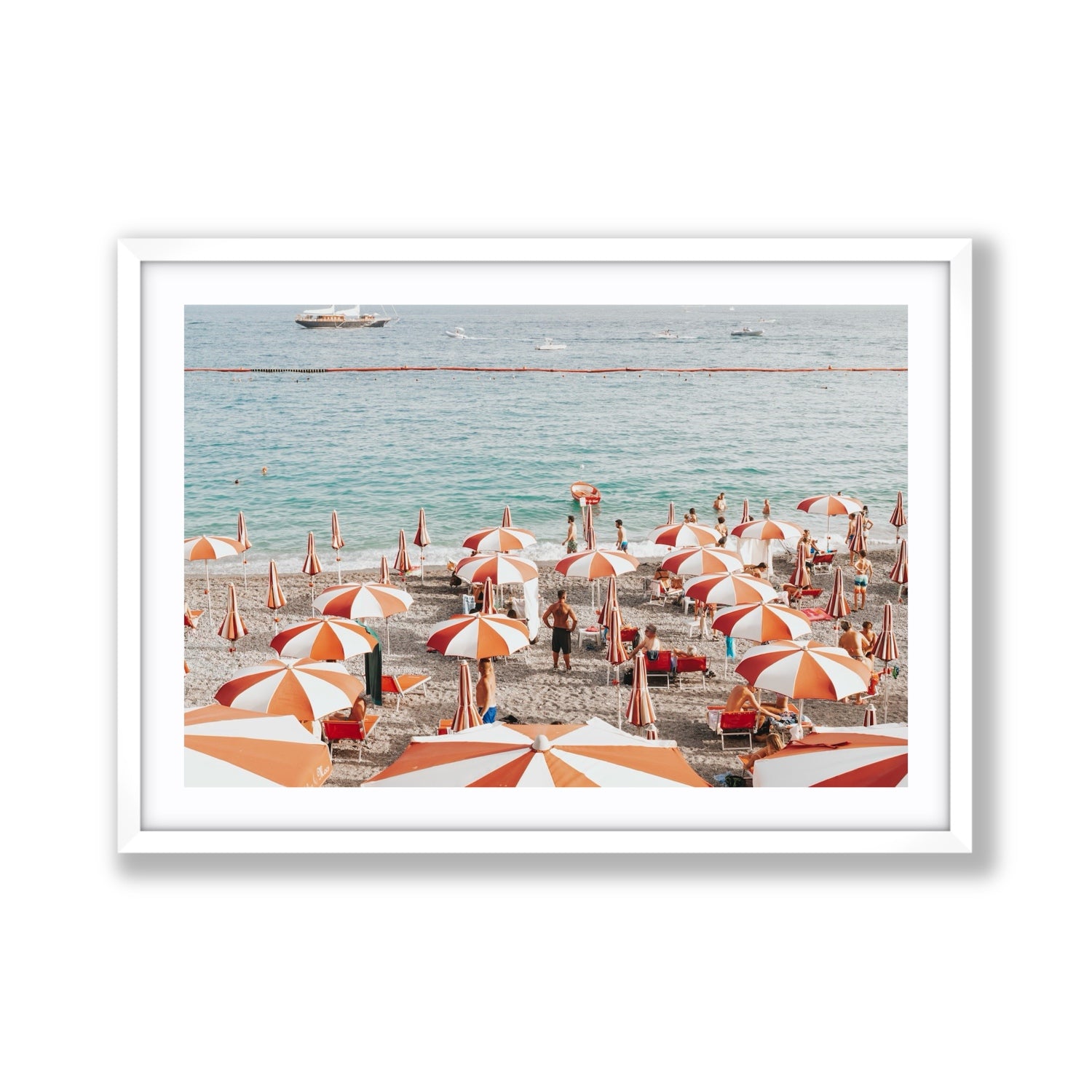 That's Amore Amalfi Mediterranean wall art Giant fine art print in white frame with matboard
