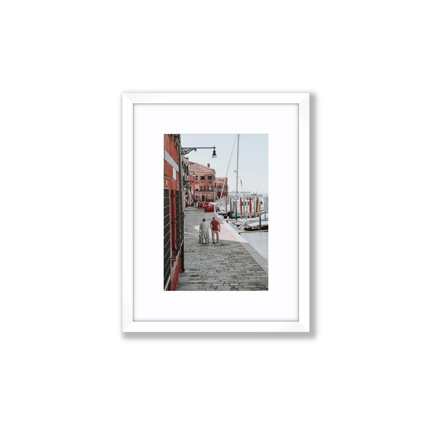 OG Casanova Venice Italian wall art Small fine art print in white frame with matboard