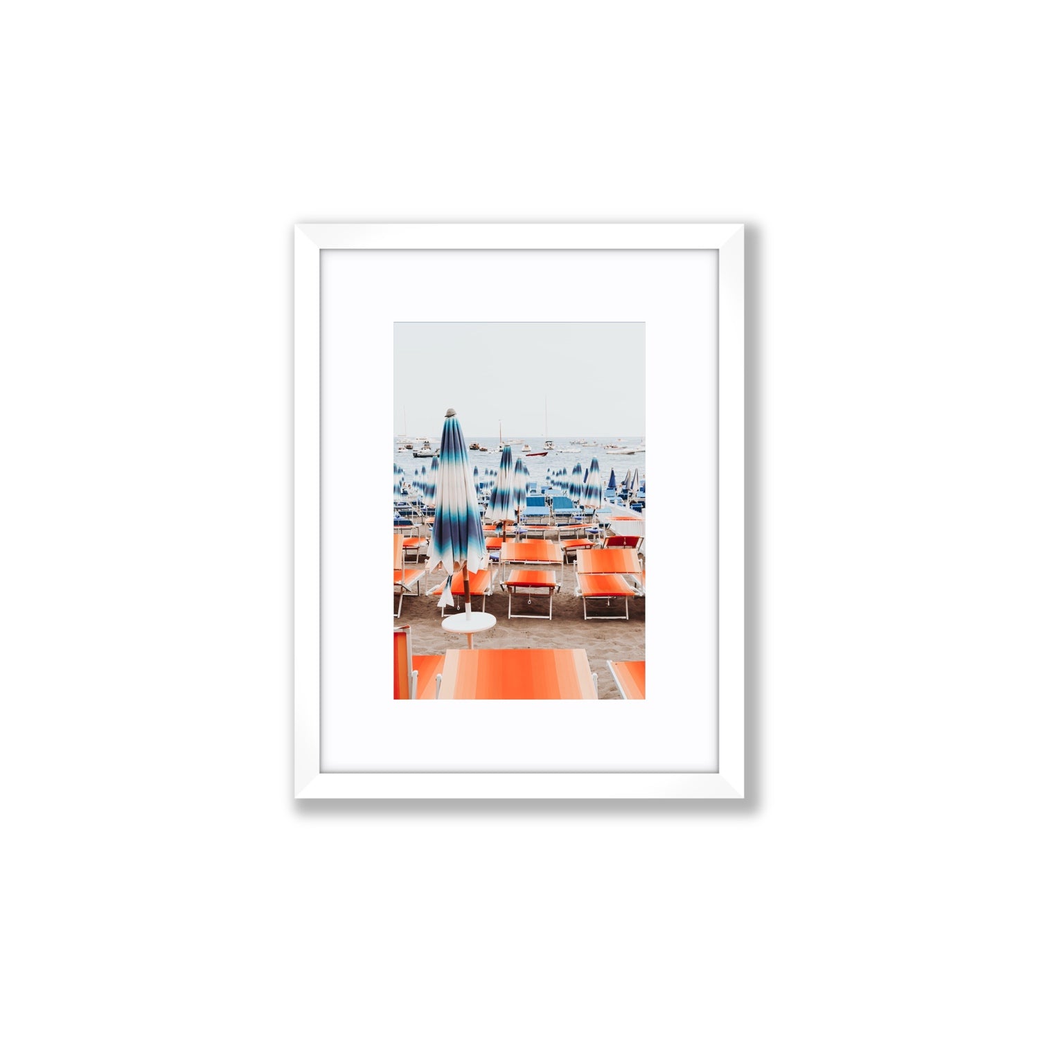 Orange Crush fine art print, Positano, Italy, Small, White Frame · Matboard, Fine Art Print