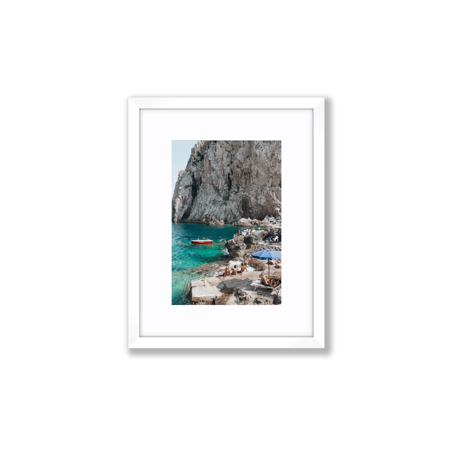 Tranquility fine art print, Capri, Italy, Small, White Frame · Matboard, Fine Art Print