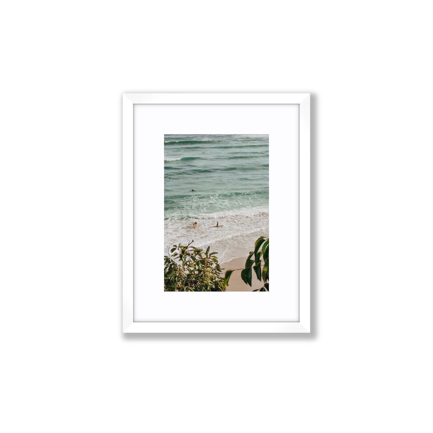 Private Paradise fine art print, Byron Bay, Australia, Small, White Frame · Matboard, Fine Art Print