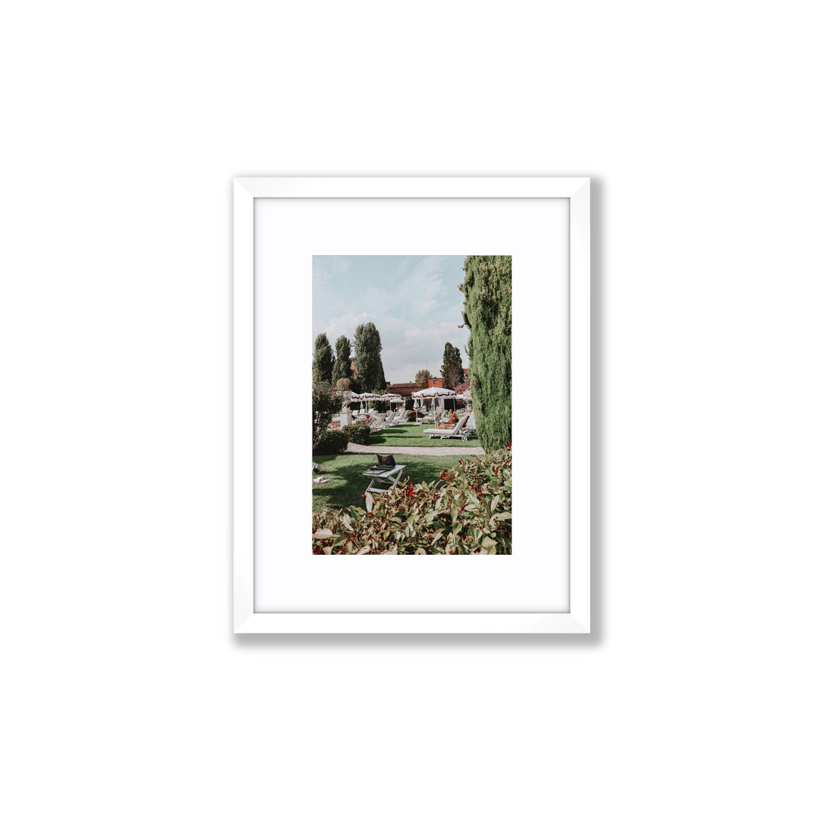 Private Serenity Venice Italian wall art Small fine art print in white frame with matboard