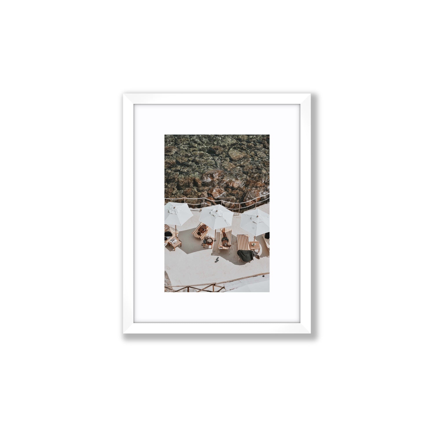 When Harry Met Sally Tuscany coastal wall art Small fine art print in white frame with matboard