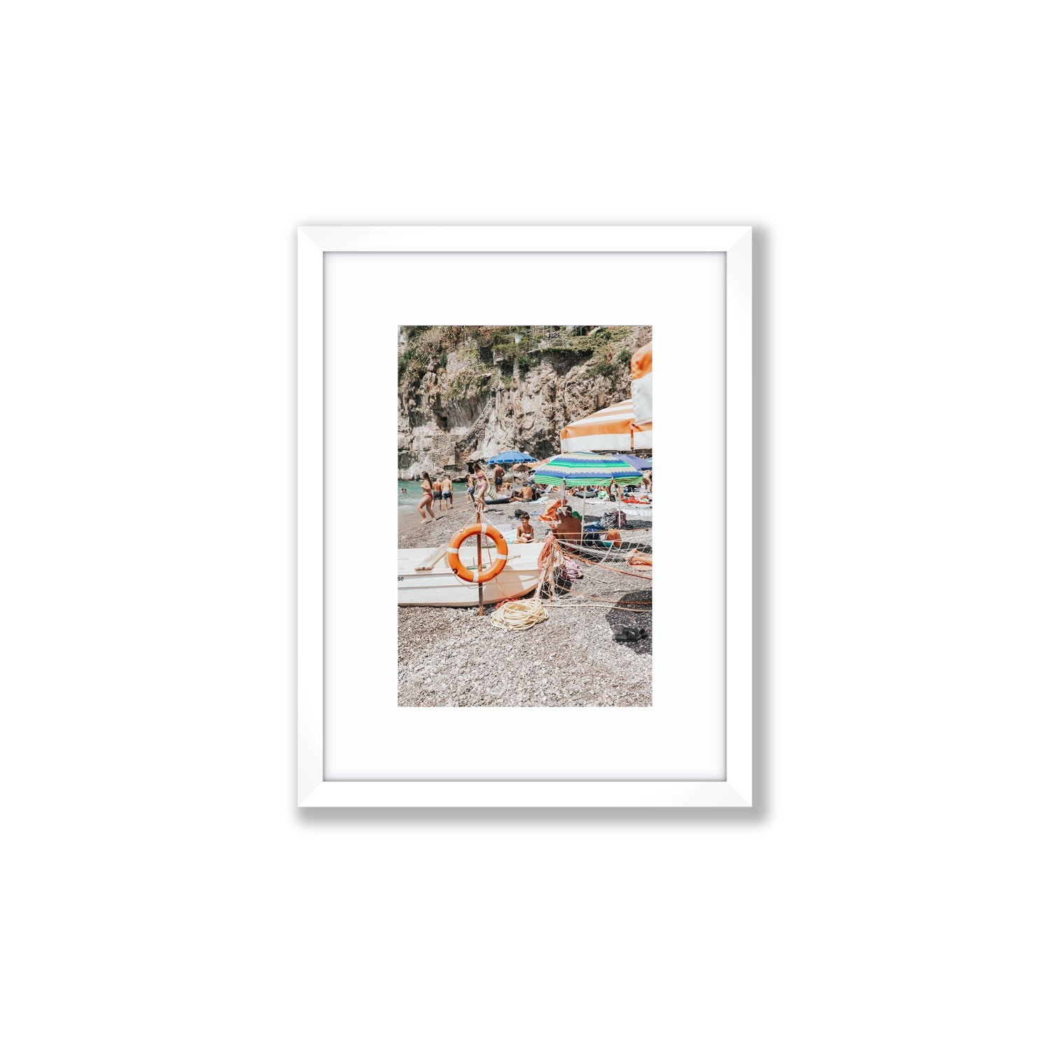 Il Ragazzo fine art print, Positano, Italy, Small, White Frame · Matboard, Fine Art Print