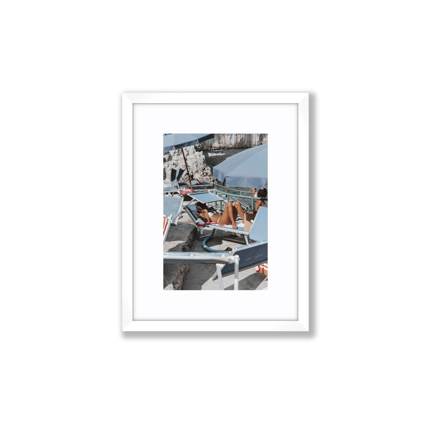 Beach Babe fine art print, Capri, Italy, Small, White Frame · Matboard, Fine Art Print