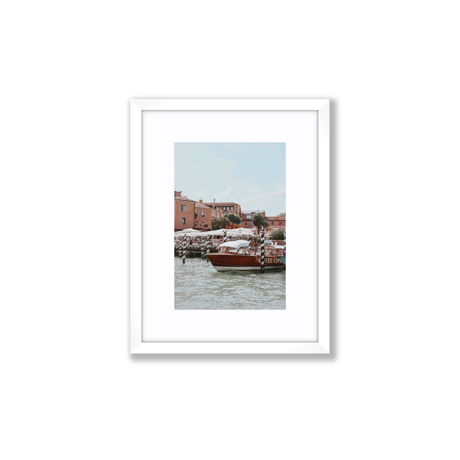 Queen Of The Adriatic Venice Italian wall art Small fine art print in white frame with matboard