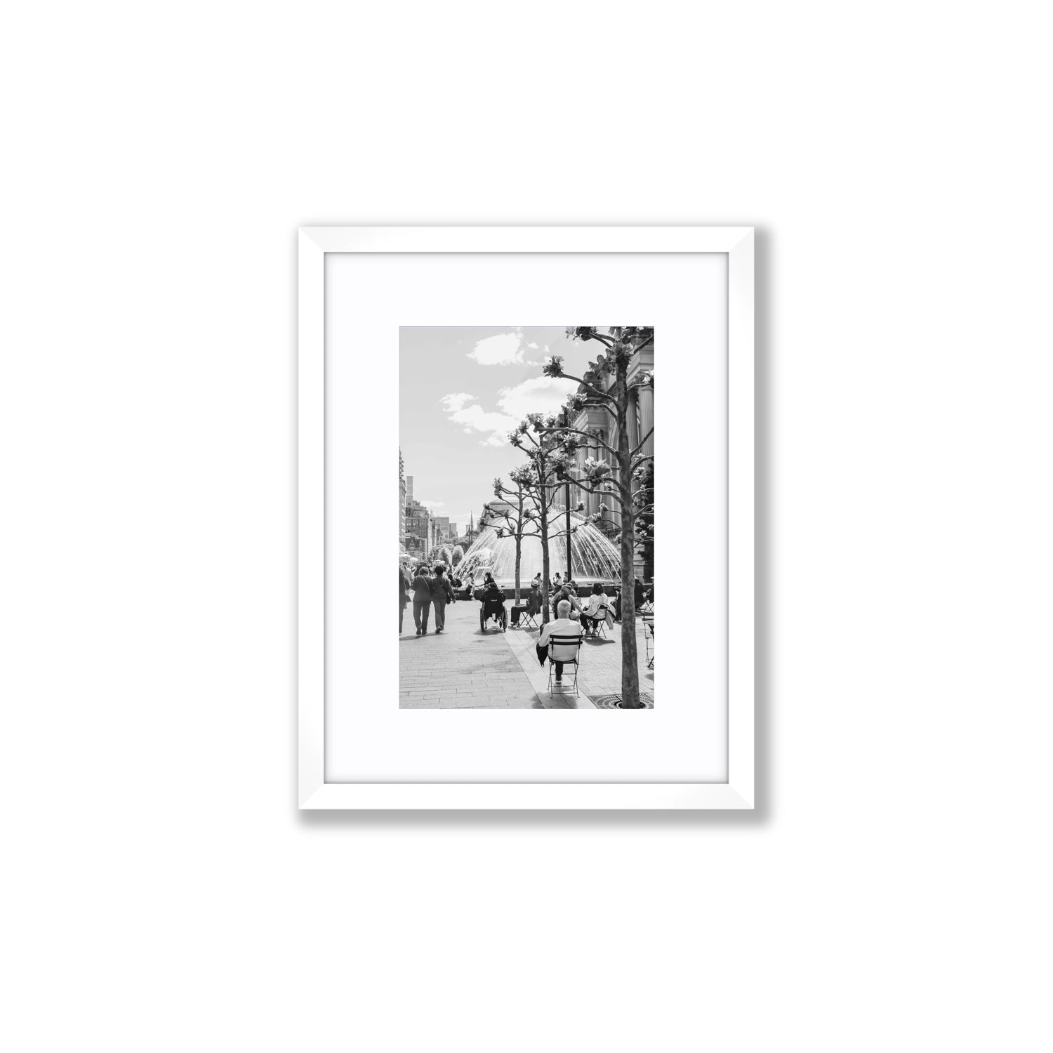 Luminary Noir New York NYC Black & White wall art Small fine art print in white frame with matboard