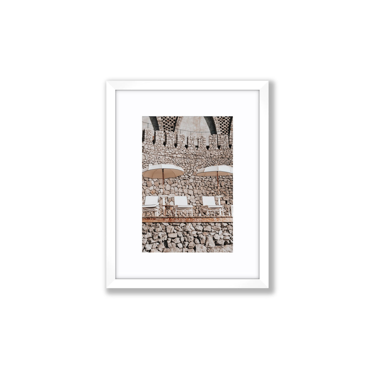 Pietra Amalfitana fine art print, Amalfi, Italy, luxury escapes artwork, Small, White Frame · Matboard, Fine Art Print
