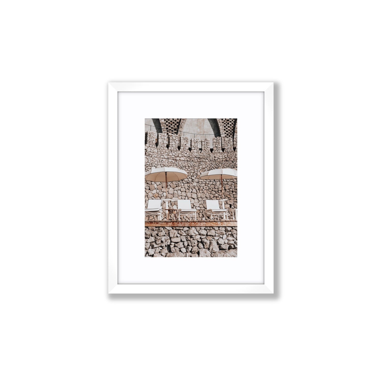 Pietra Amalfitana fine art print, Amalfi, Italy, luxury escapes artwork, Small, White Frame · Matboard, Fine Art Print