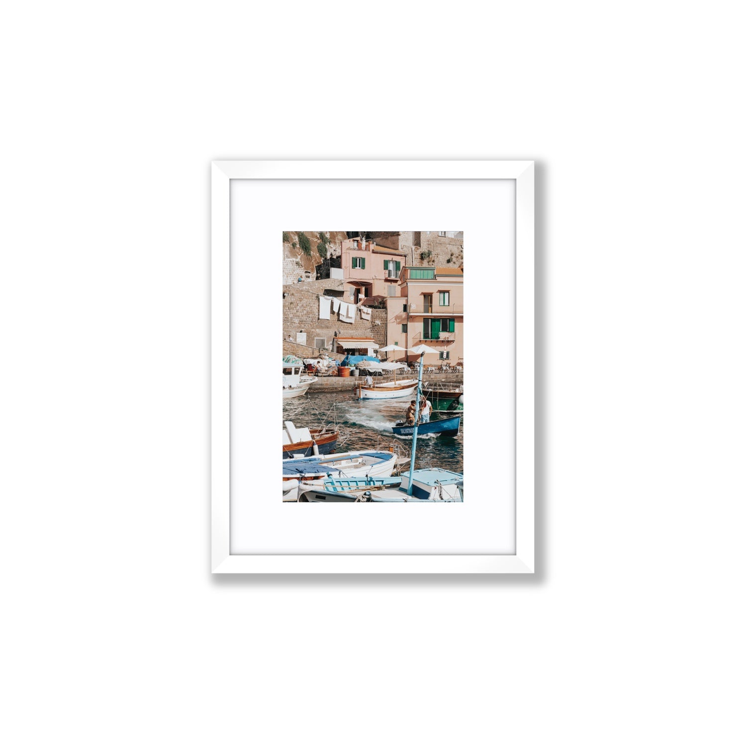 Coastal Carousel fine art print, Sorrento, Italy, Small, White Frame · Matboard, Fine Art Print