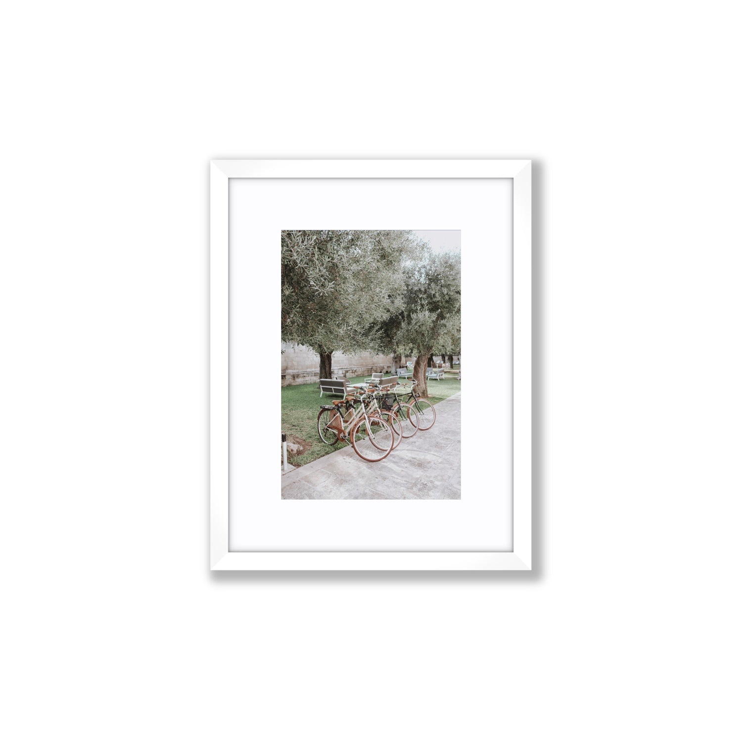 Classic Cruisers Puglia wall art Small fine art print in white frame with matboard