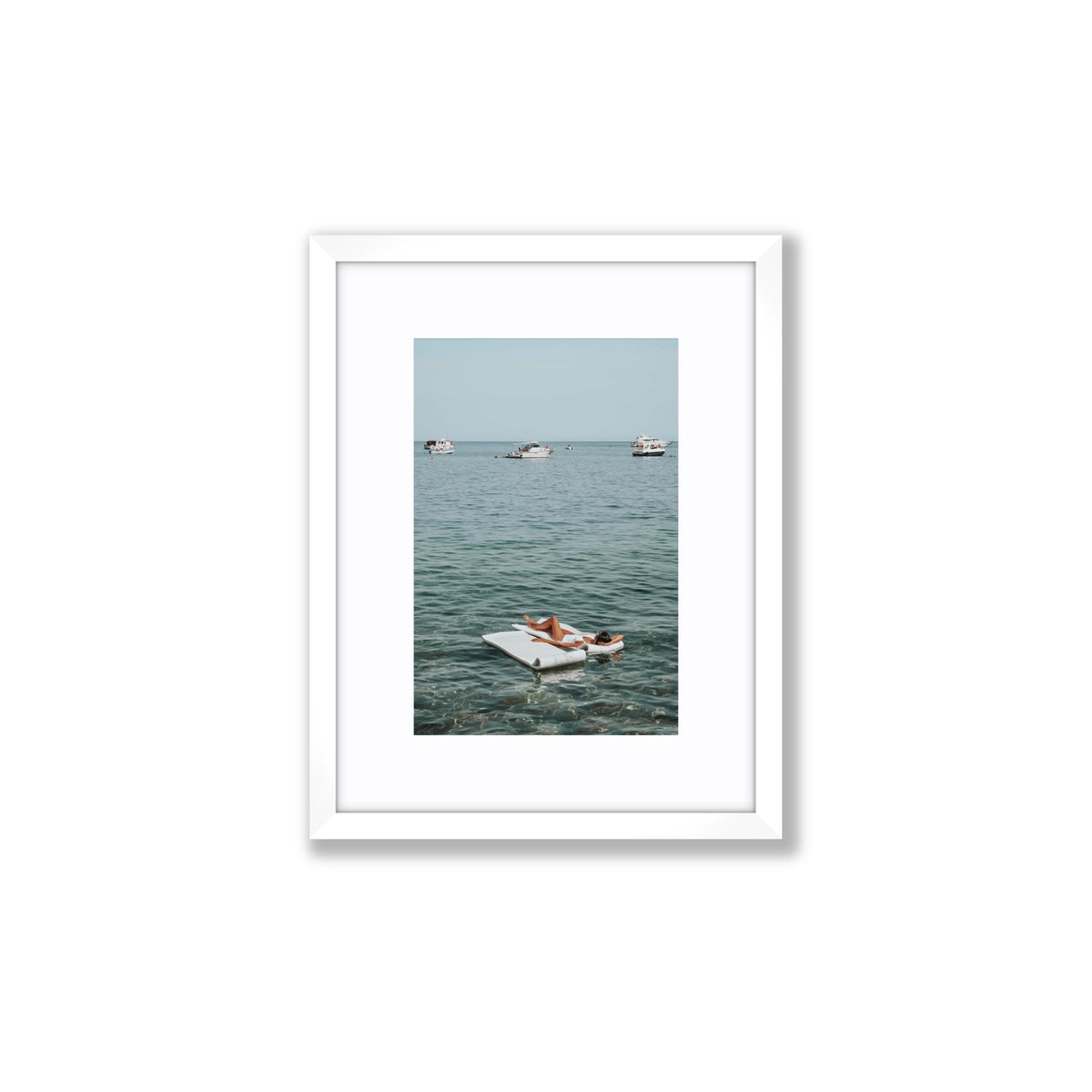 Style Queen Tuscany coastal wall art Small fine art print in white frame with matboard