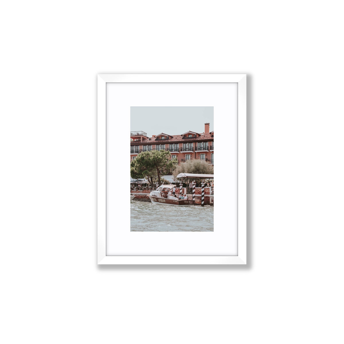 Cocai II Venice Italian wall art Small fine art print in white frame with matboard