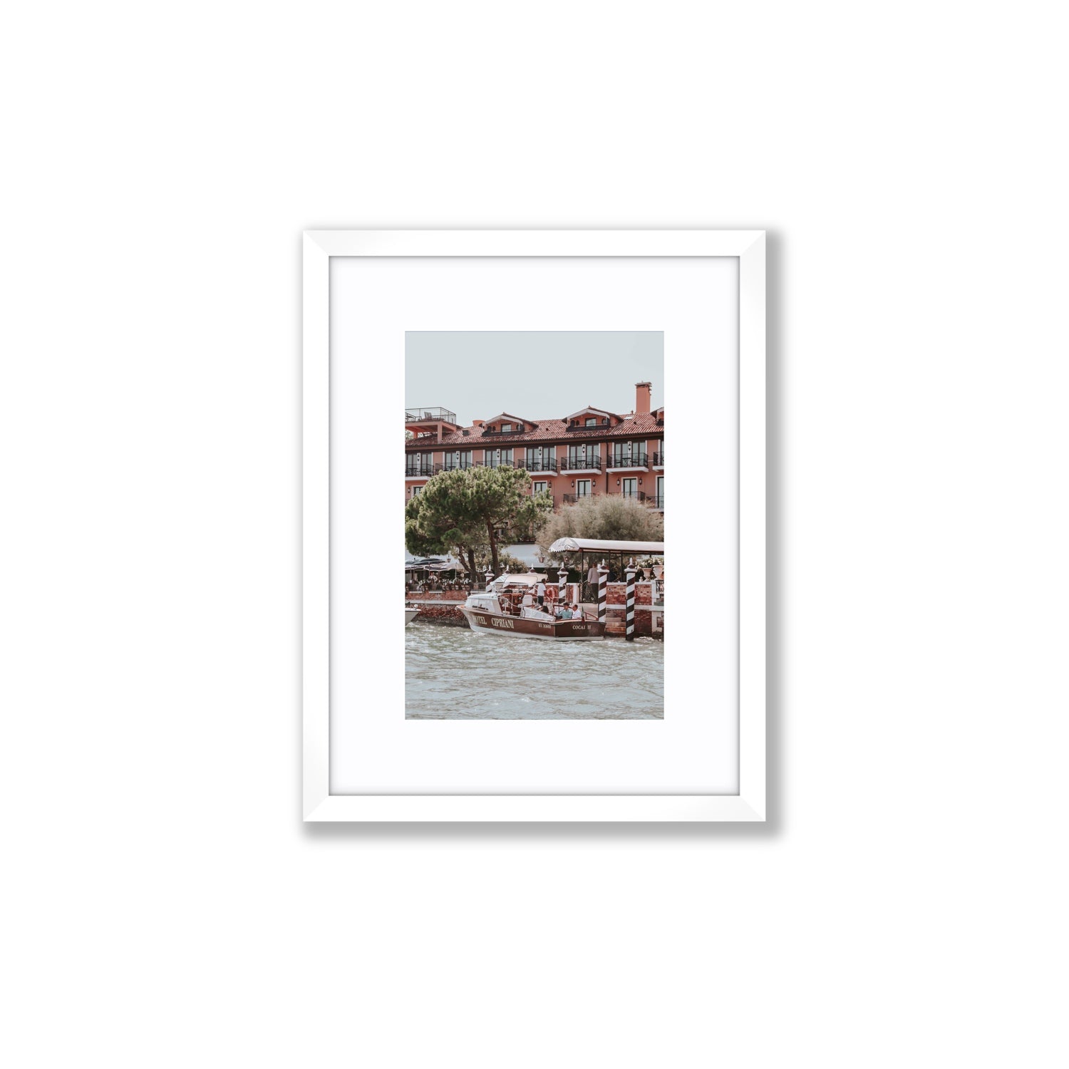Cocai II Venice Italian wall art Small fine art print in white frame with matboard