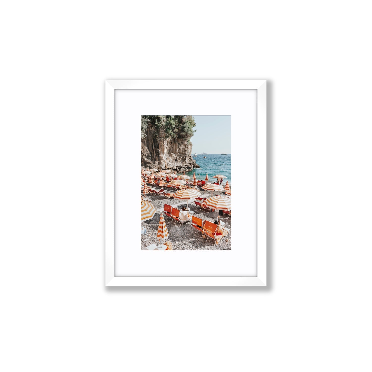Tangerine Dream fine art print, Positano, Italy, Small, White Frame · Matboard, Fine Art Print
