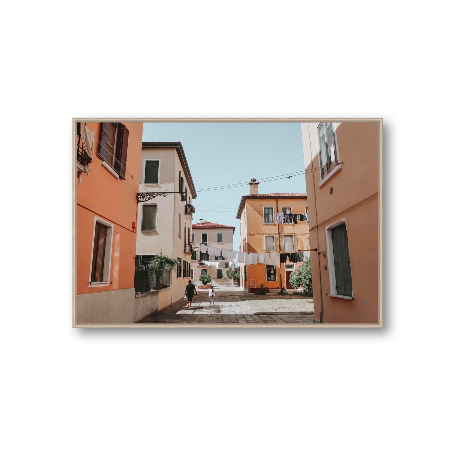 Giorgia Boscolo Venice Italian wall art Giant fine art canvas in natural oak float frame