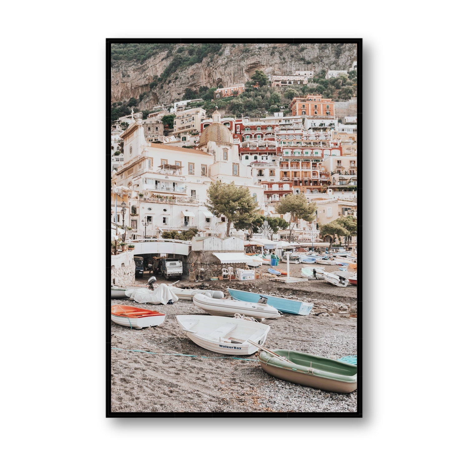 A Memory To Treasure fine art print, Positano, Italy, Statement, Black Float Frame, Fine Art Canvas
