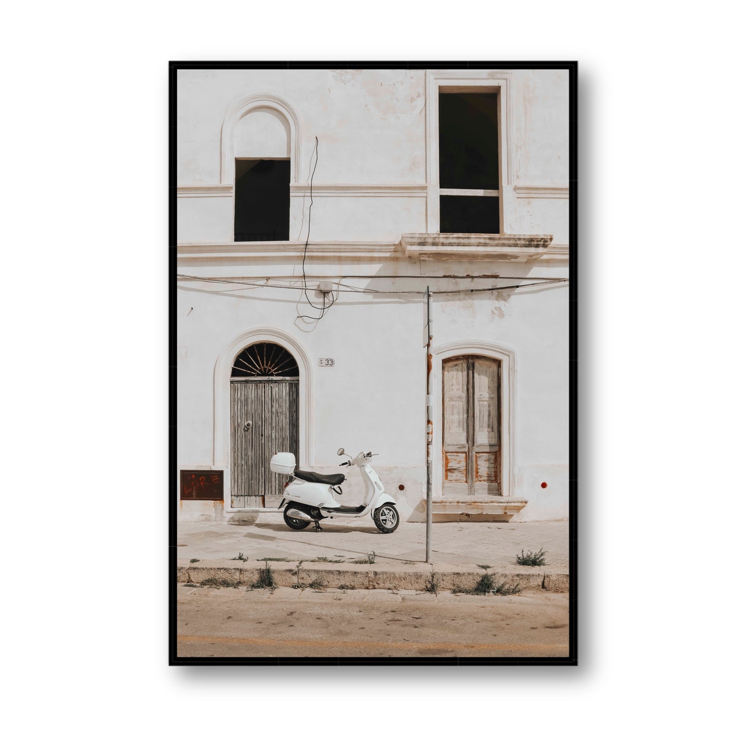 Radiant Ride fine art print, Puglia, Italy, Statement, Black Float Frame, Fine Art Canvas