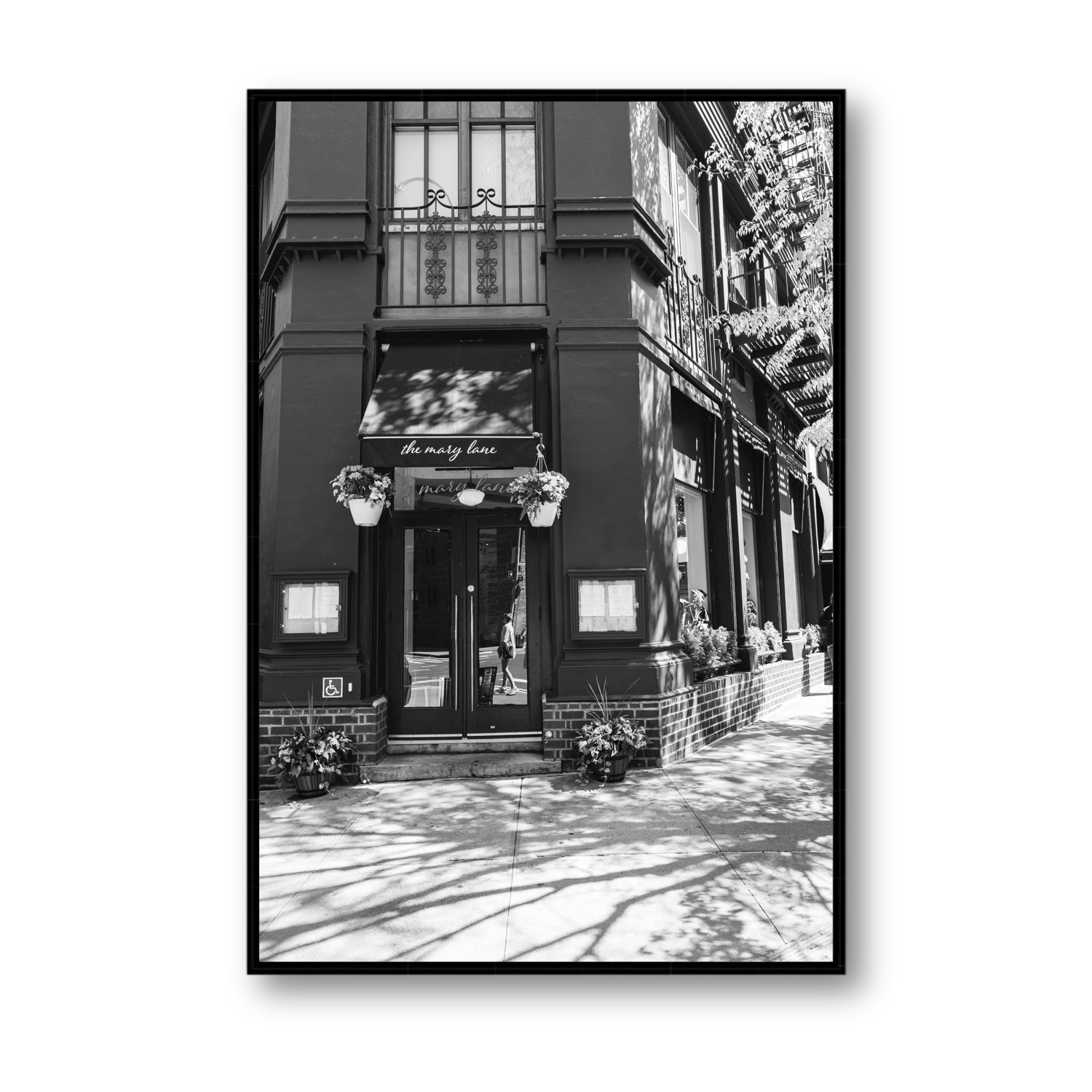 Mary's Corner fine art print, New York, United States, Statement, Black Float Frame, Fine Art Canvas