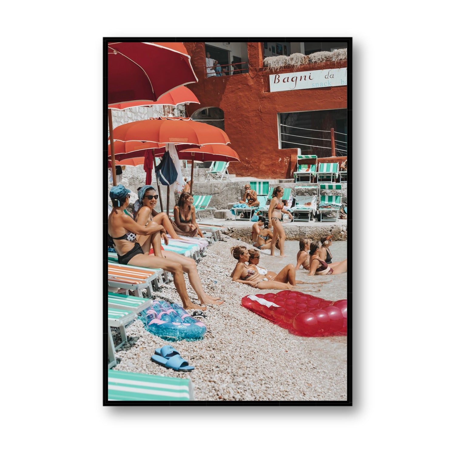 La Dolce Vita fine art print, Capri, Italy, Statement, Black Float Frame, Fine Art Canvas