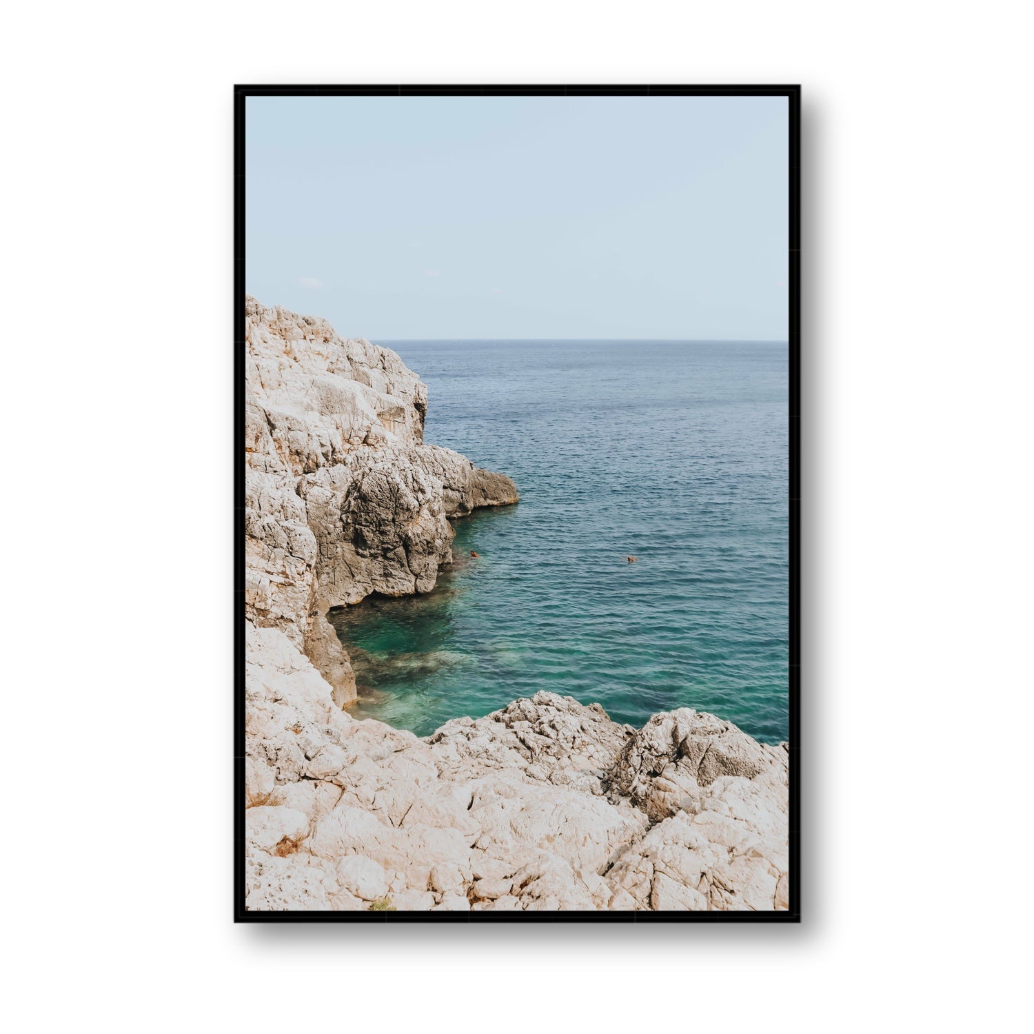 Healing Immersion Puglia Wall Mediterranean fine art print Statement fine art canvas in black float frame