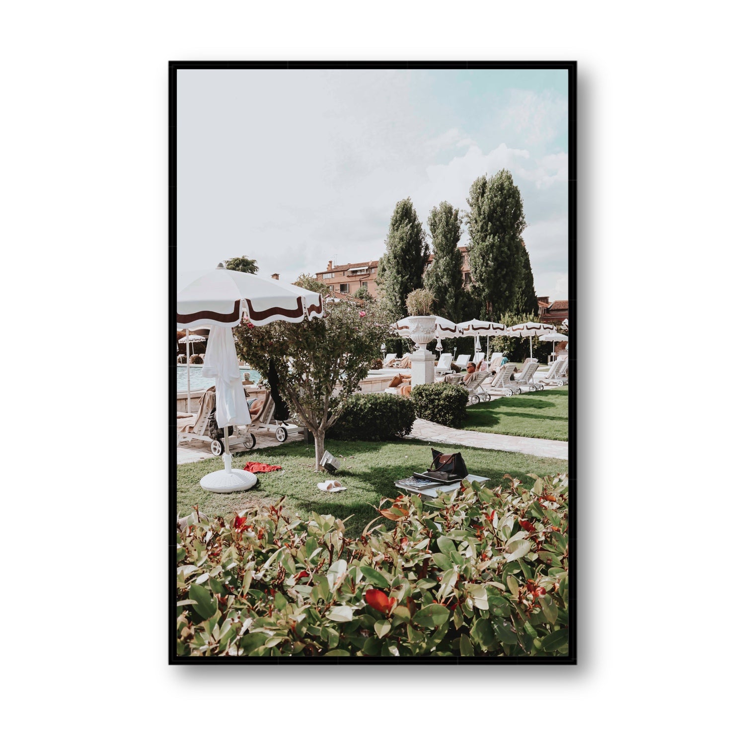 La Serenissima Venice Italian wall art Statement fine art canvas in black float frame