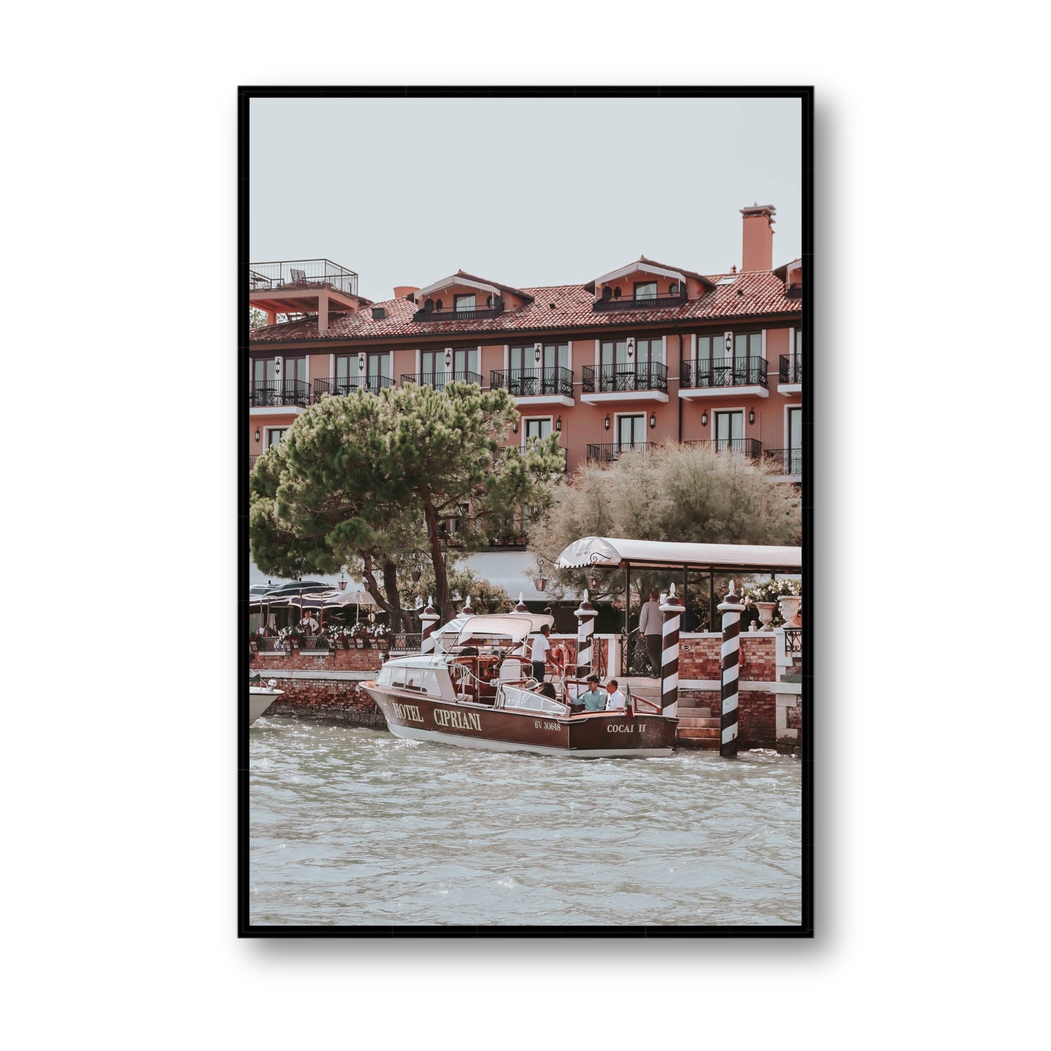 Cocai II Venice Italian wall art Statement fine art canvas in black float frame