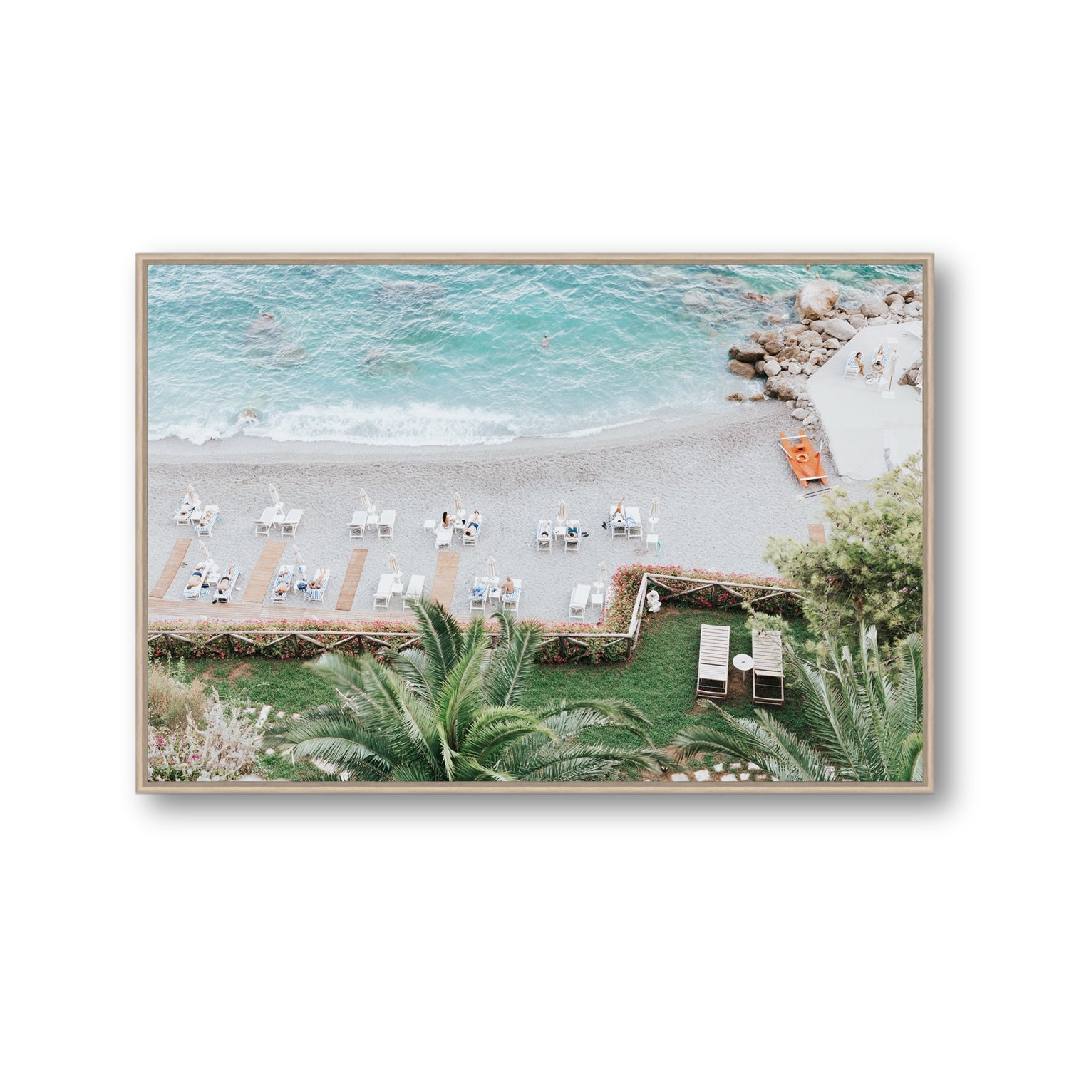 Elysian fine art print, Amalfi, Italy, Gallery, Natural Oak Float Frame, Fine Art Canvas