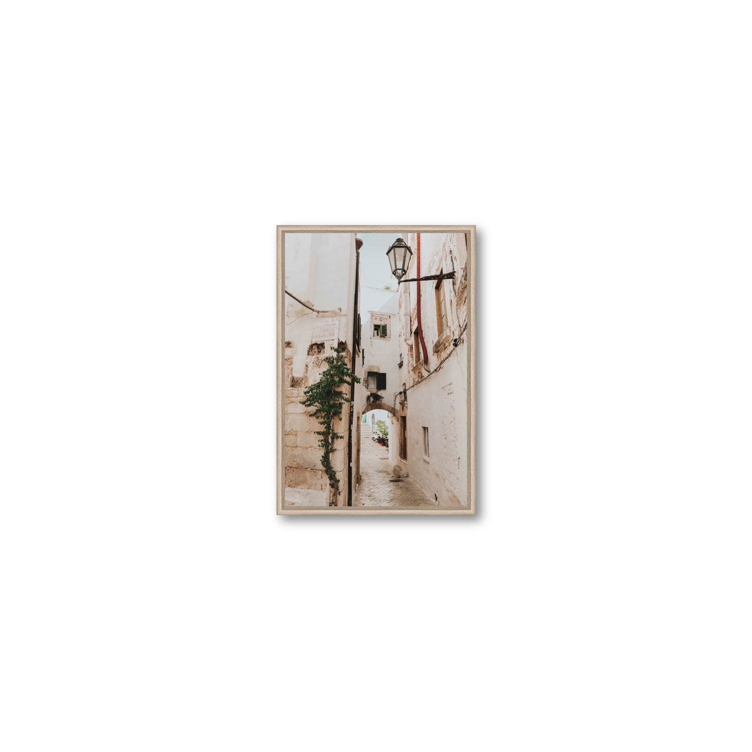 Labyrinth Lanes fine art print, Puglia, Italy, Small, Natural Oak Float Frame, Fine Art Canvas