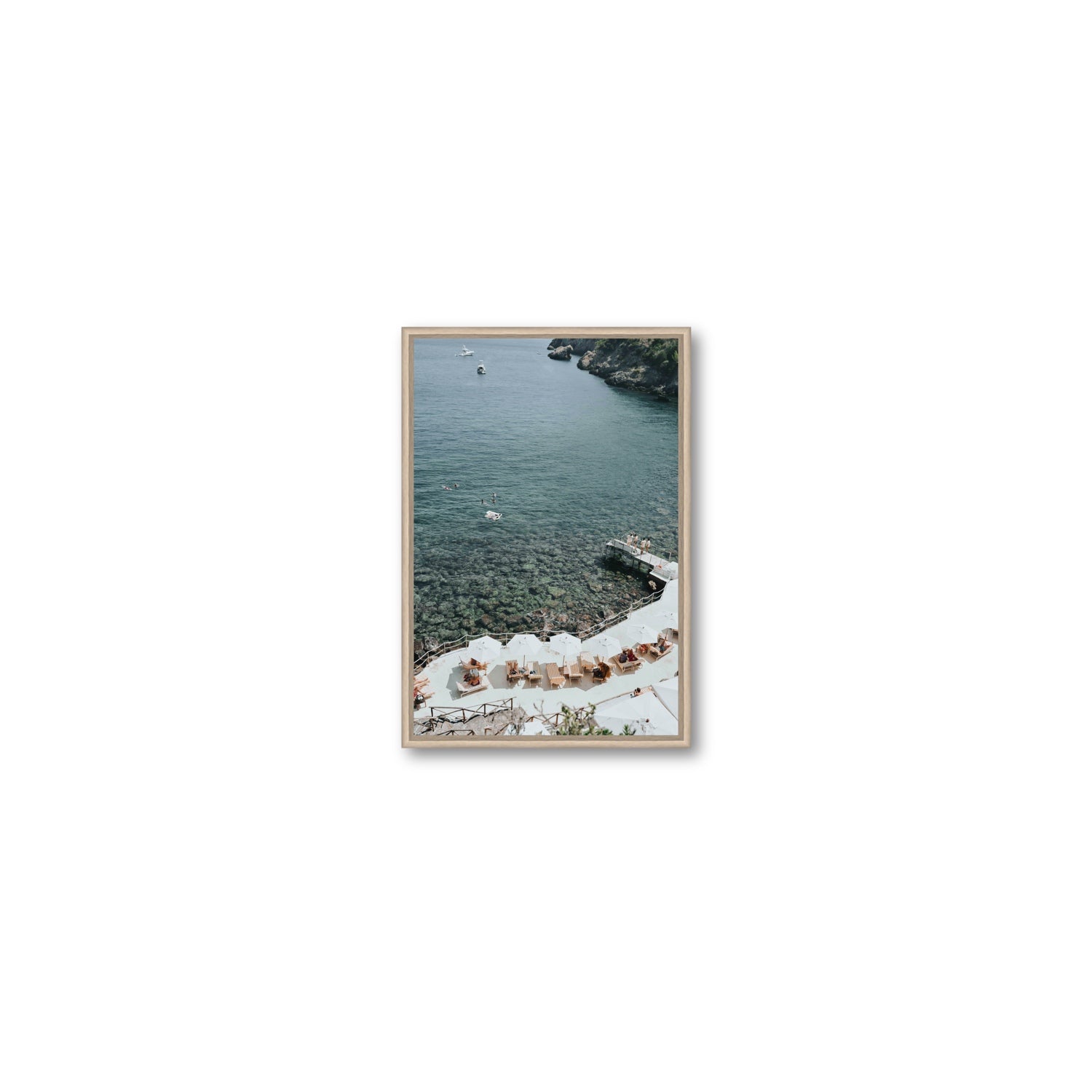 Until The Sun Goes Down Tuscany Italian decor wall art Small fine art canvas in natural oak float frame