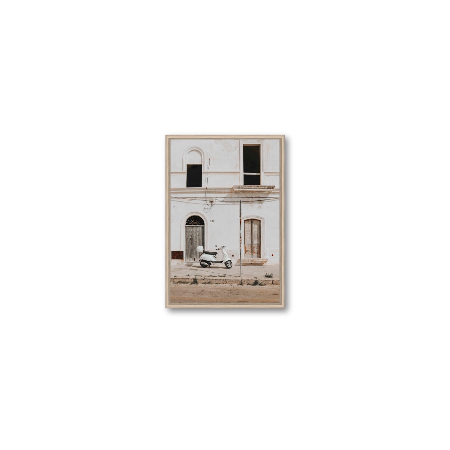 Radiant Ride fine art print, Puglia, Italy, Small, Natural Oak Float Frame, Fine Art Canvas