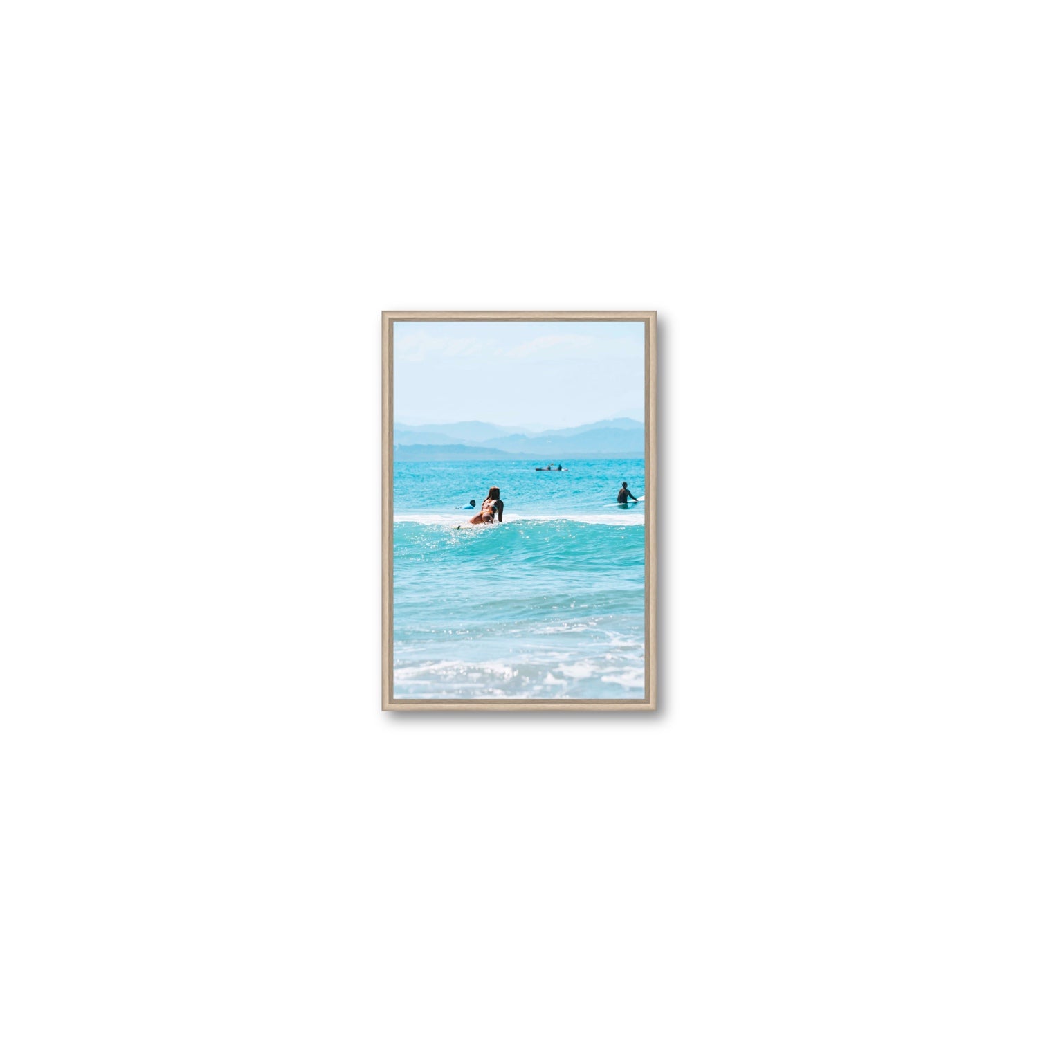 Tatiana fine art print, Byron Bay, Australia, Small, Natural Oak Float Frame, Fine Art Canvas