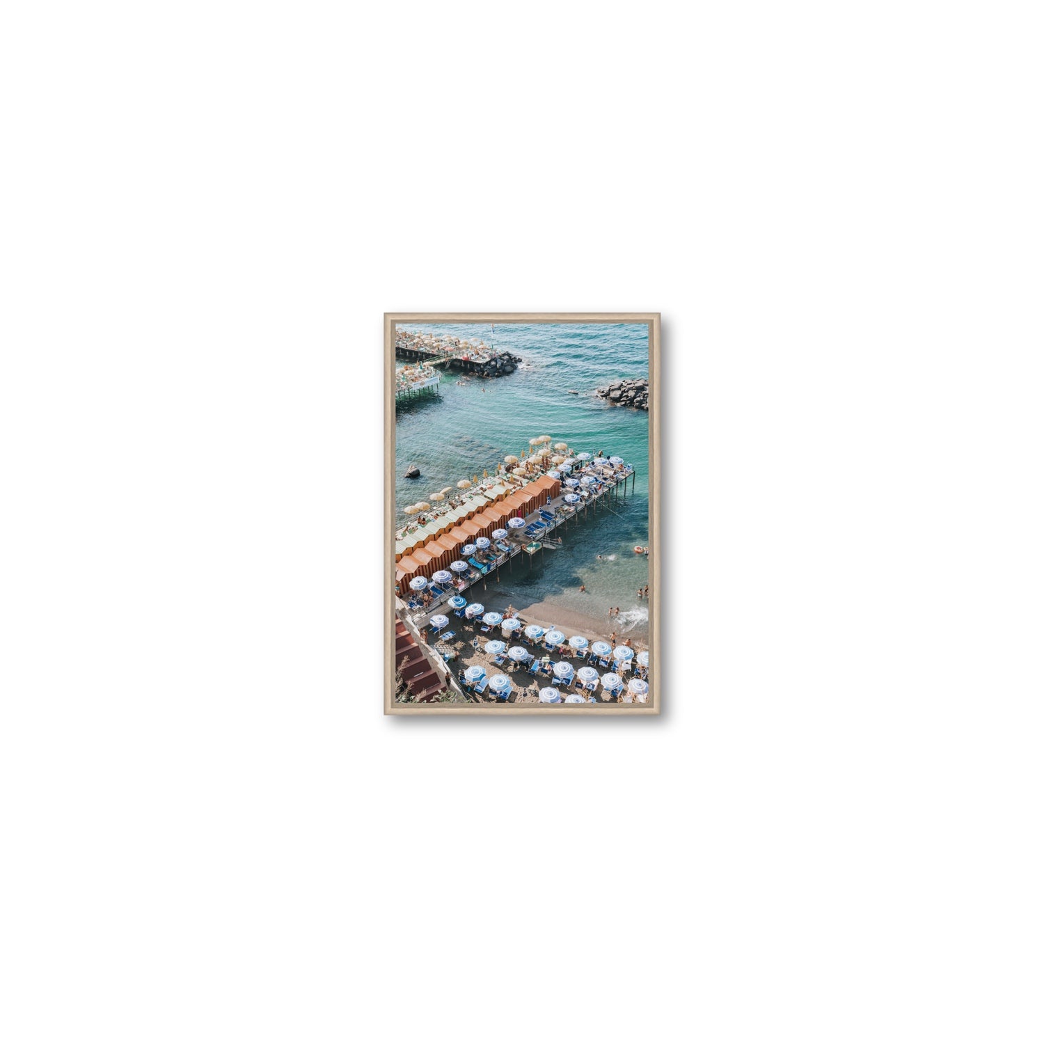 Ocean Fantasy fine art print, Sorrento, Italy, Small, Natural Oak Float Frame, Fine Art Canvas
