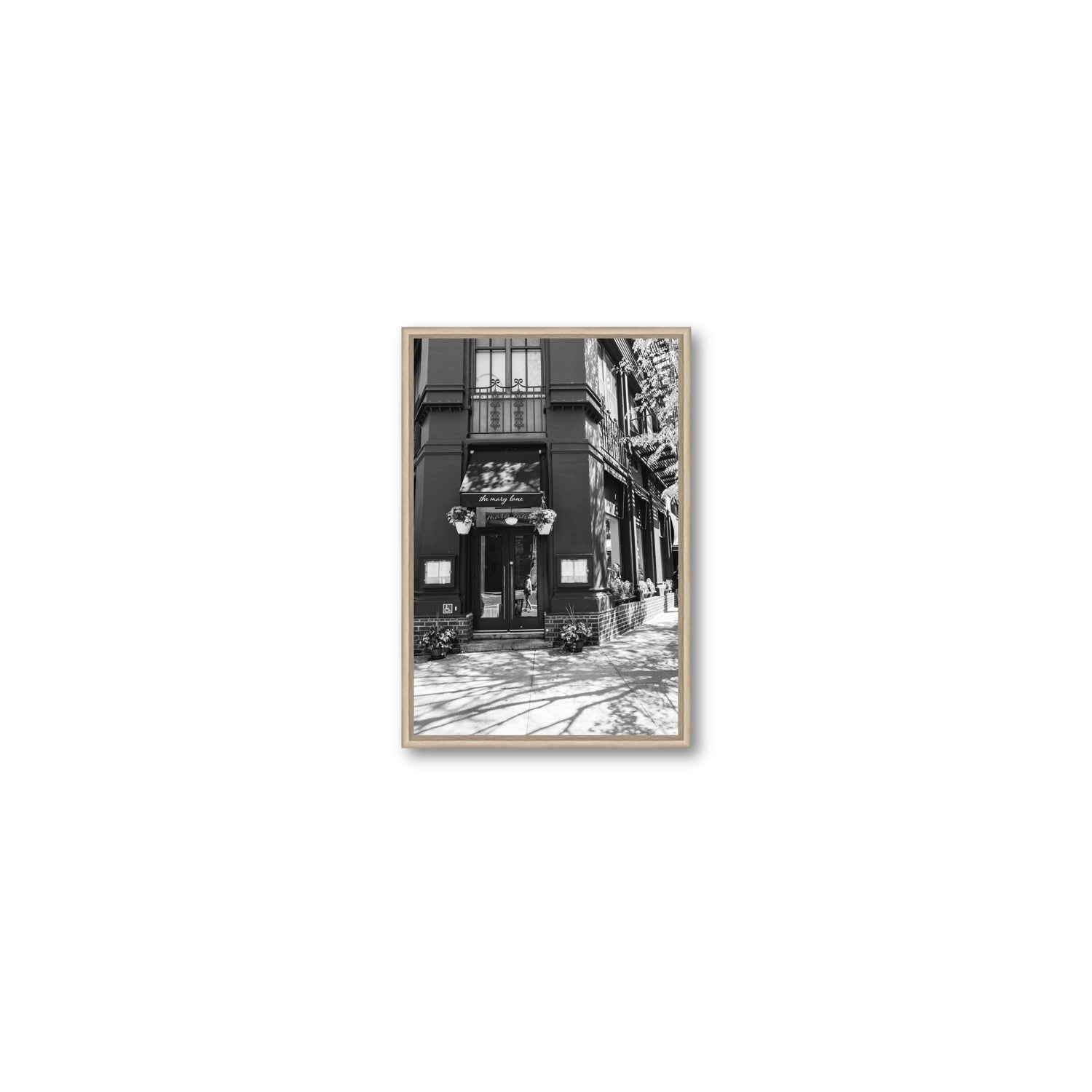 Mary's Corner fine art print, New York, United States, Small, Natural Oak Float Frame, Fine Art Canvas