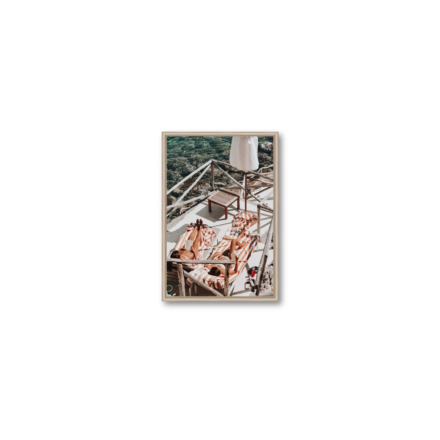Sun Kissed fine art print, Tuscany, Italy, Small, Natural Oak Float Frame, Fine Art Canvas