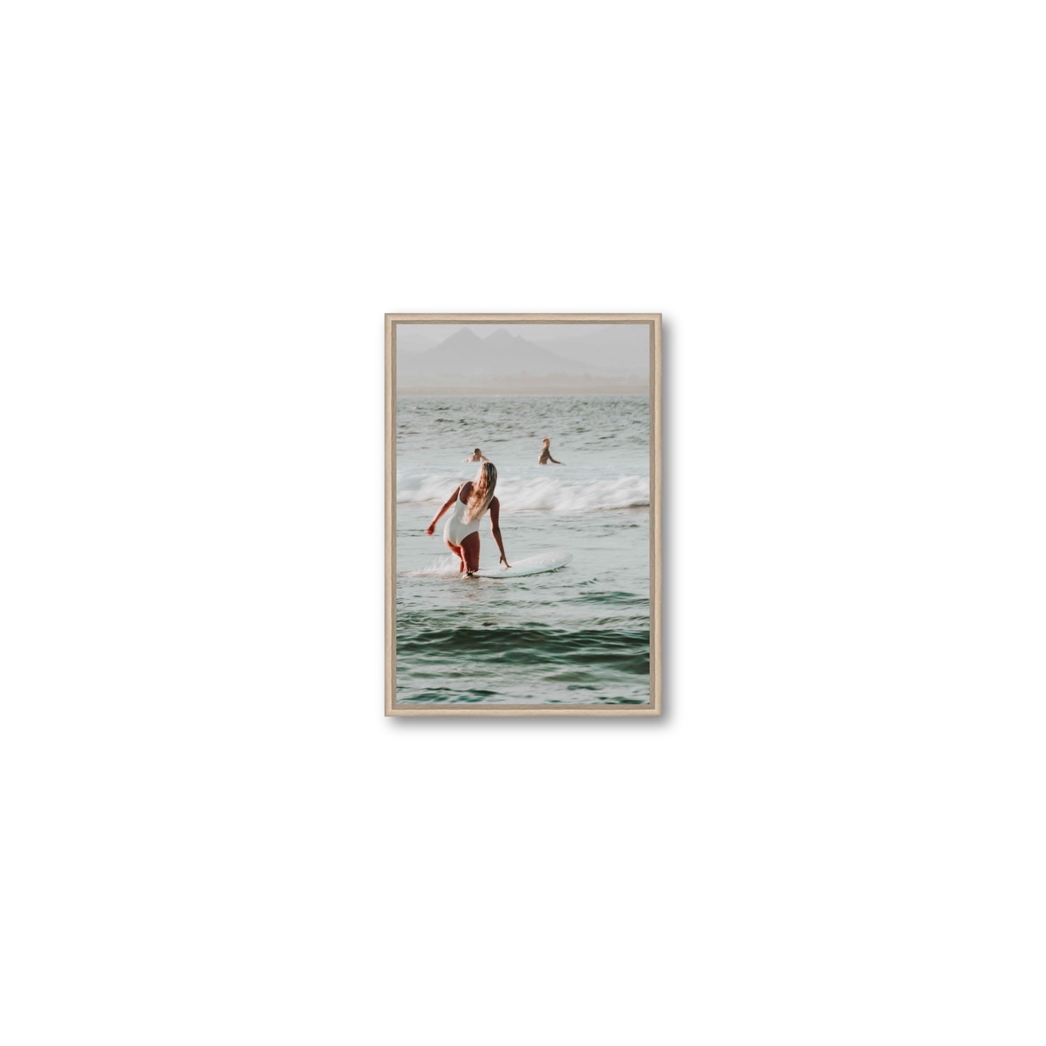 Blondie fine art print, Byron Bay, Australia, Small, Natural Oak Float Frame, Fine Art Canvas