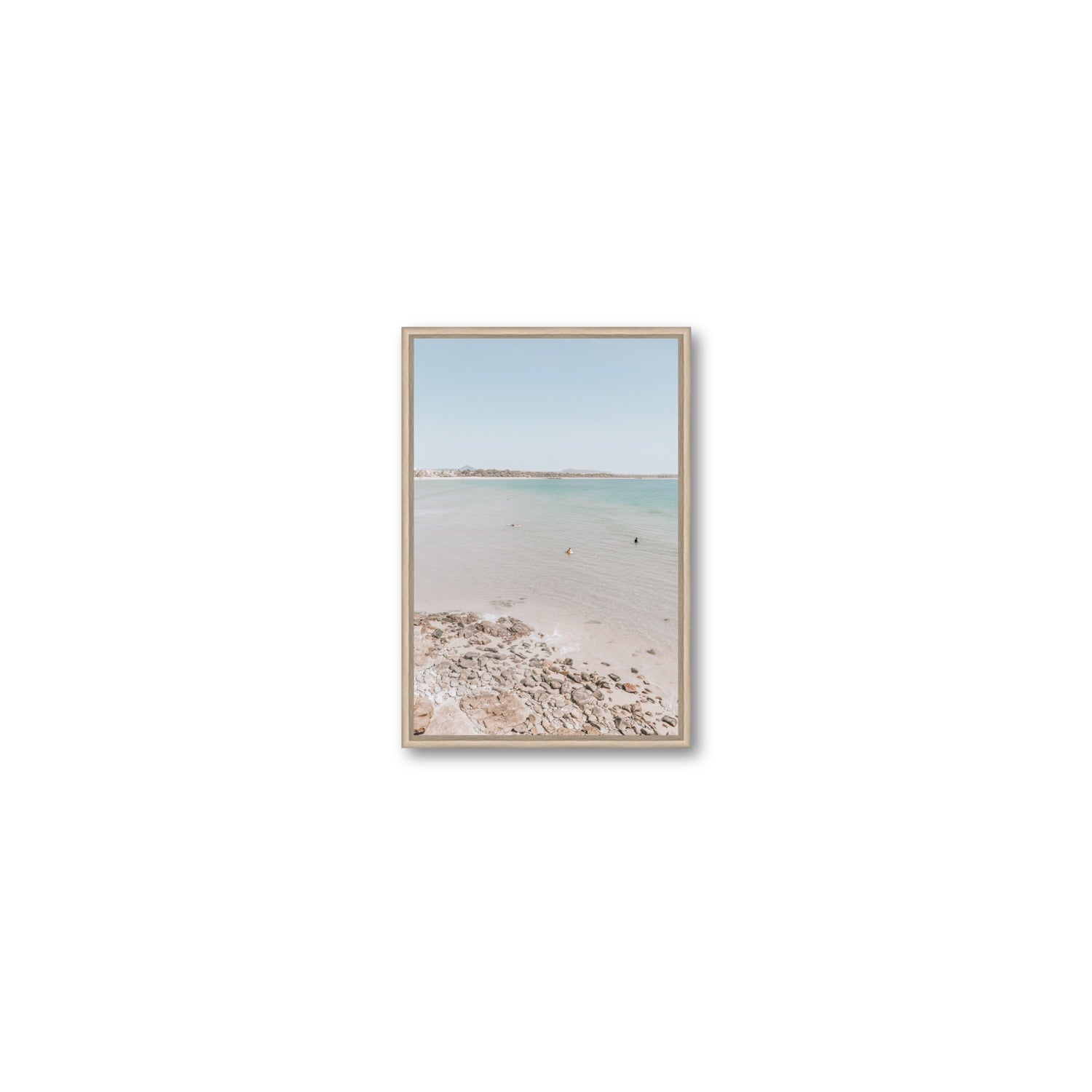 Sweet Serotonin fine art print, Noosa, Australia, coastal scenes artwork, Small, Natural Oak Float Frame, Fine Art Canvas