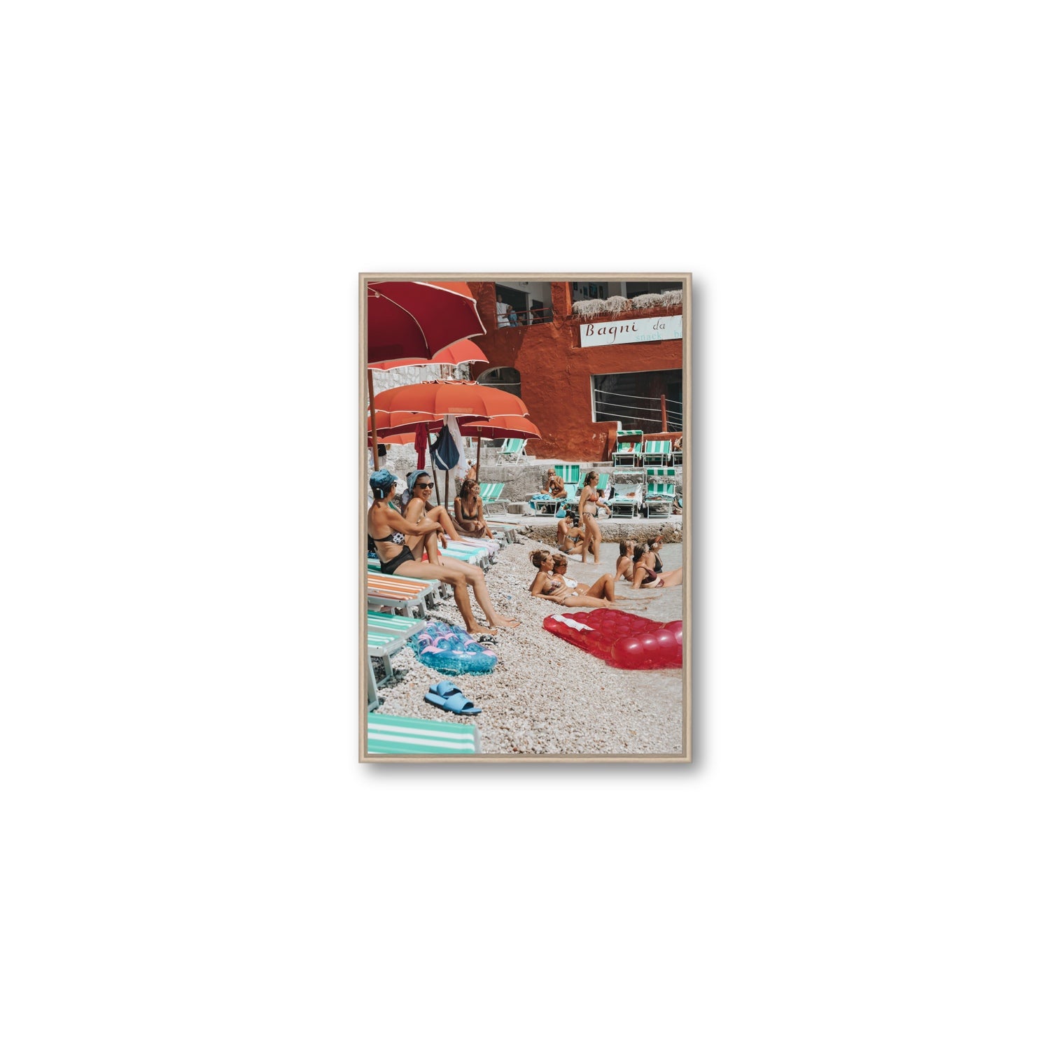 La Dolce Vita fine art print, Capri, Italy, Medium, Natural Oak Float Frame, Fine Art Canvas