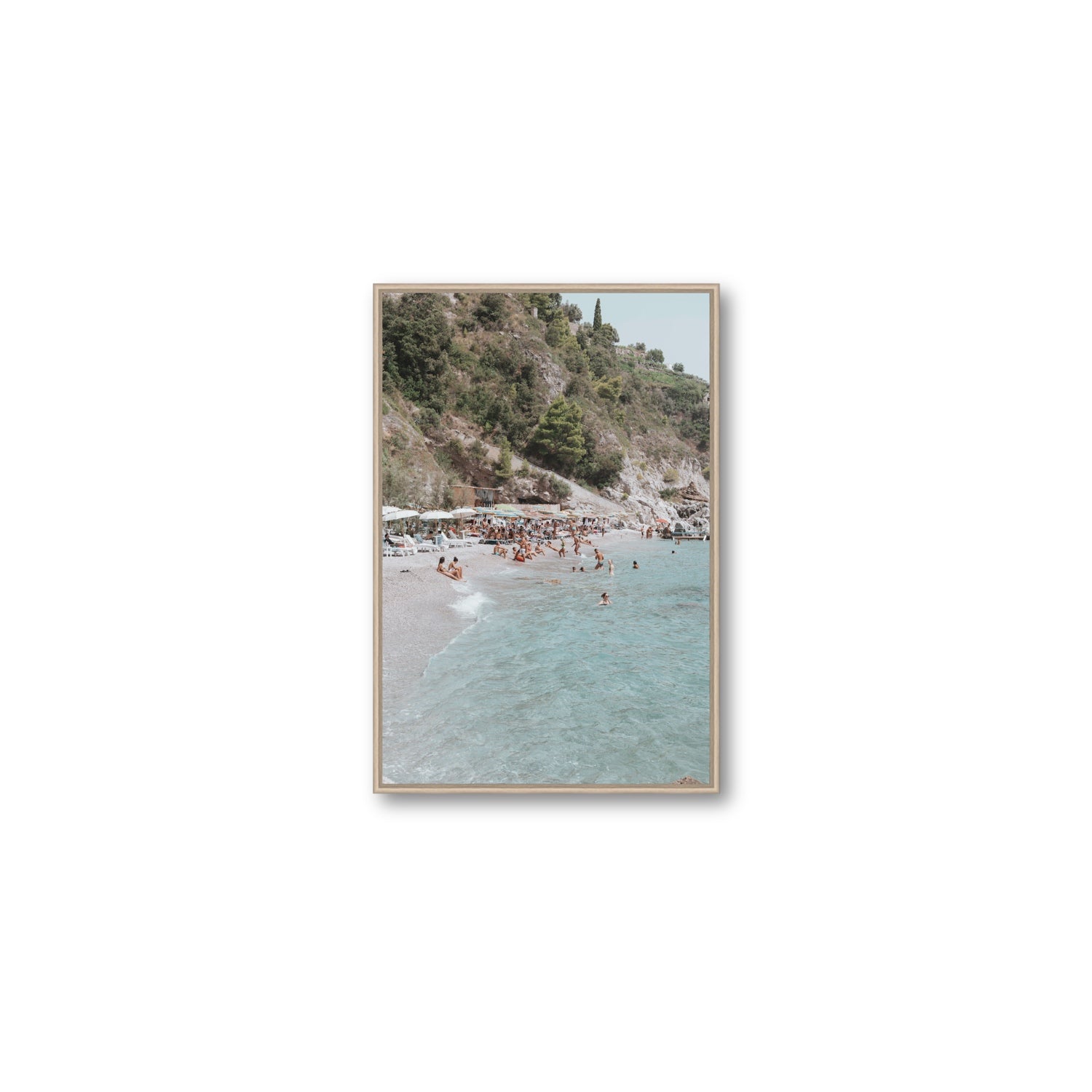 Mediterranean Magic fine art print, Amalfi, Italy, Medium, Natural Oak Float Frame, Fine Art Canvas