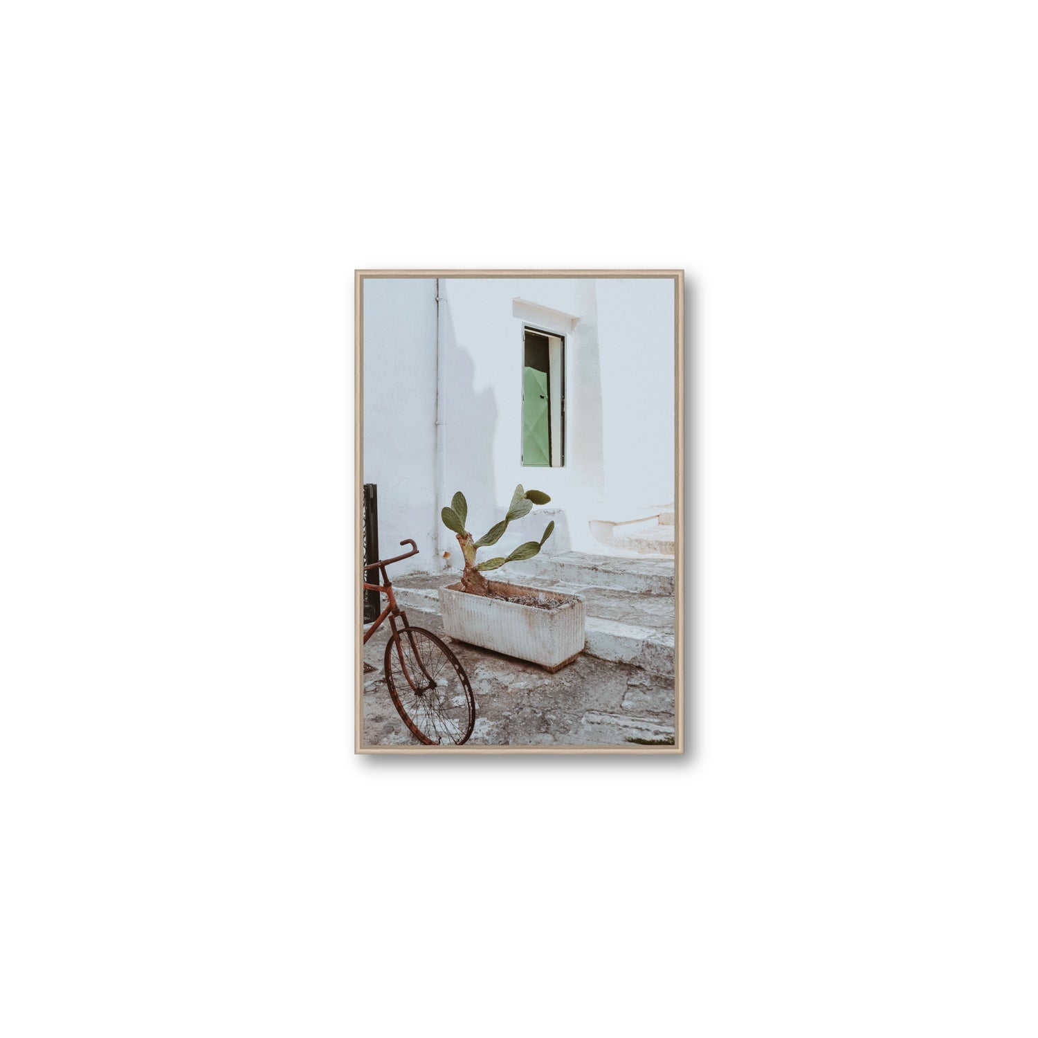 Simple Harmony fine art print, Puglia, Italy, Medium, Natural Oak Float Frame, Fine Art Canvas