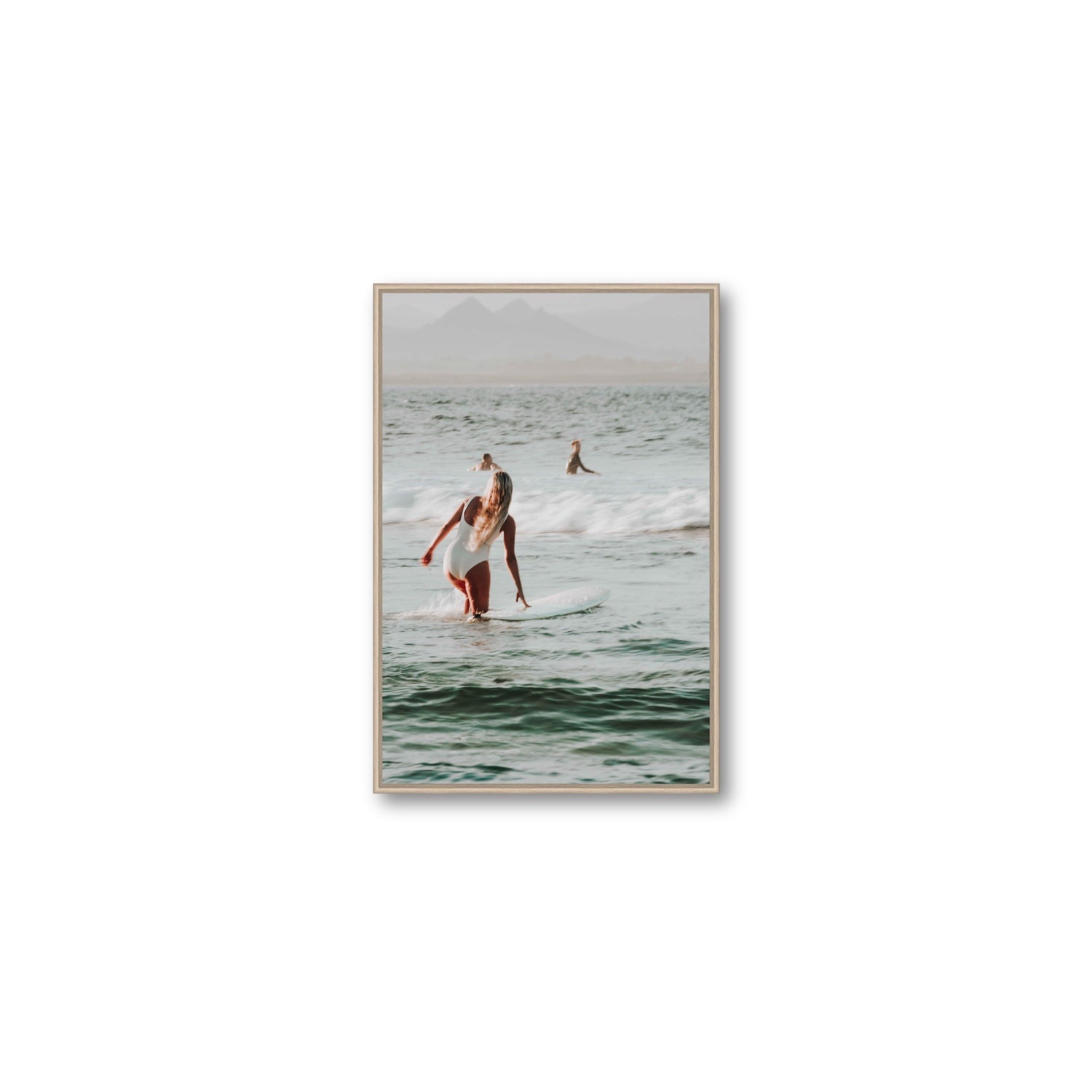 Blondie fine art print, Byron Bay, Australia, Medium, Natural Oak Float Frame, Fine Art Canvas