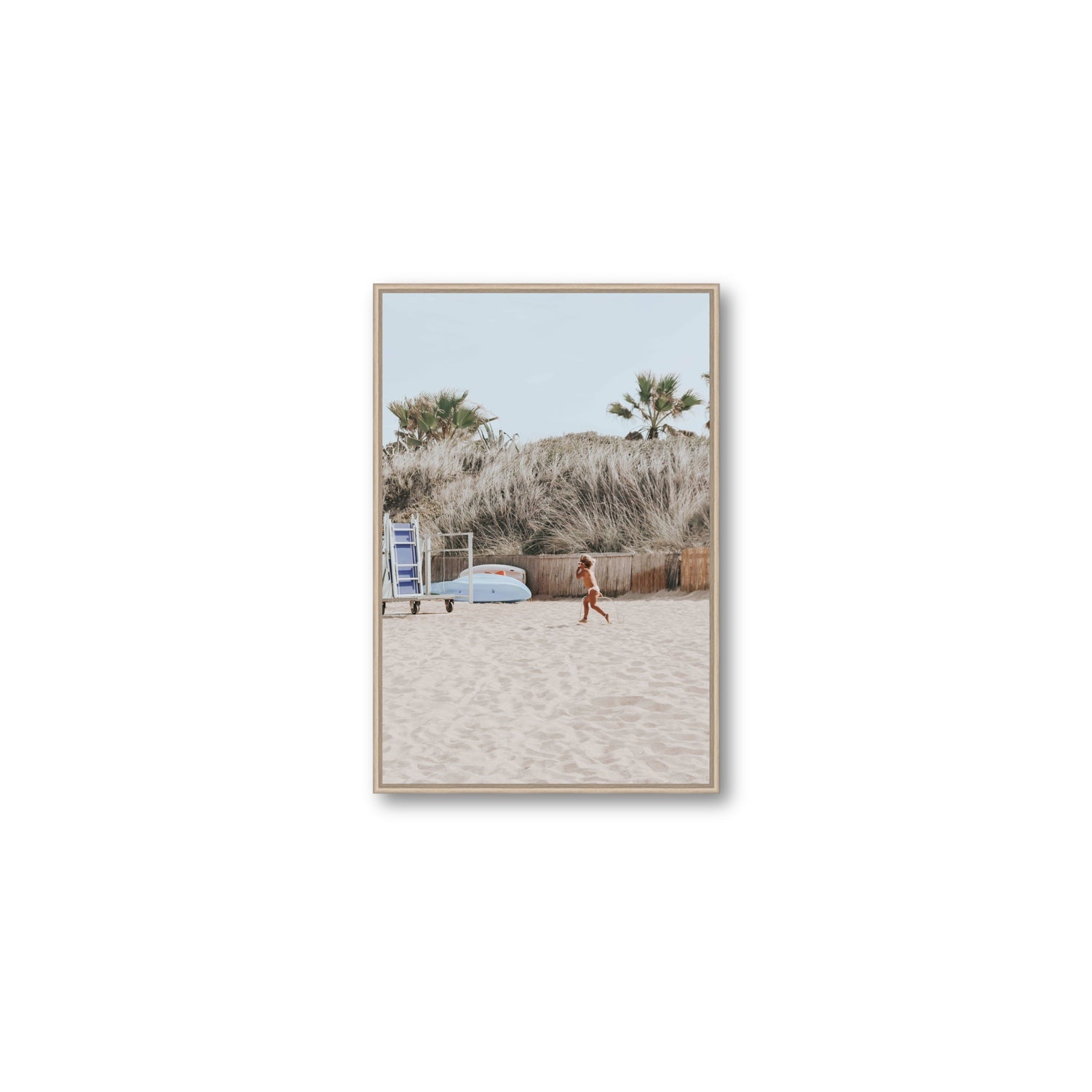 Little Explorer fine art print, Puglia, Italy, Medium, Natural Oak Float Frame, Fine Art Canvas