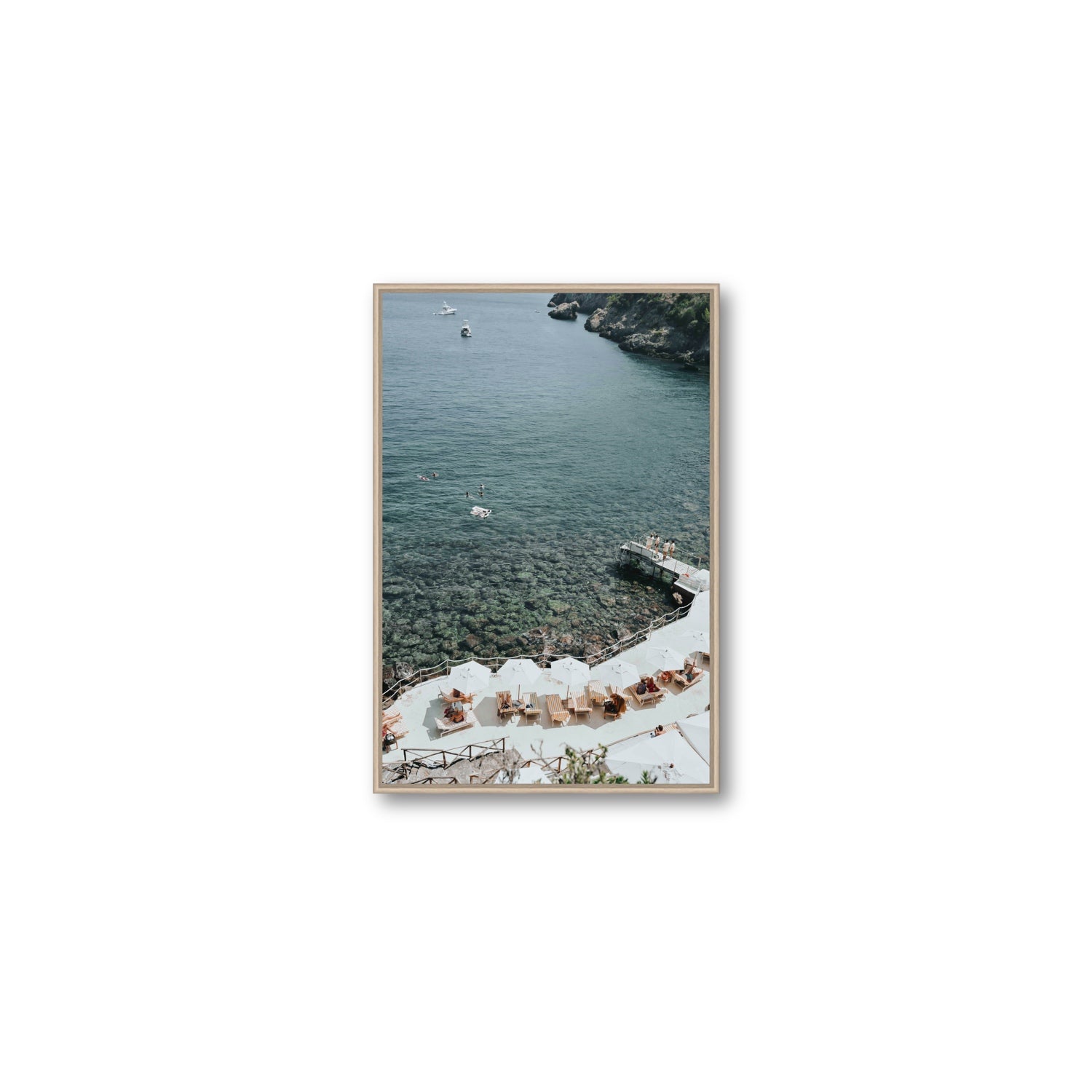 Until The Sun Goes Down Tuscany Italian decor wall art Medium fine art canvas in natural oak float frame