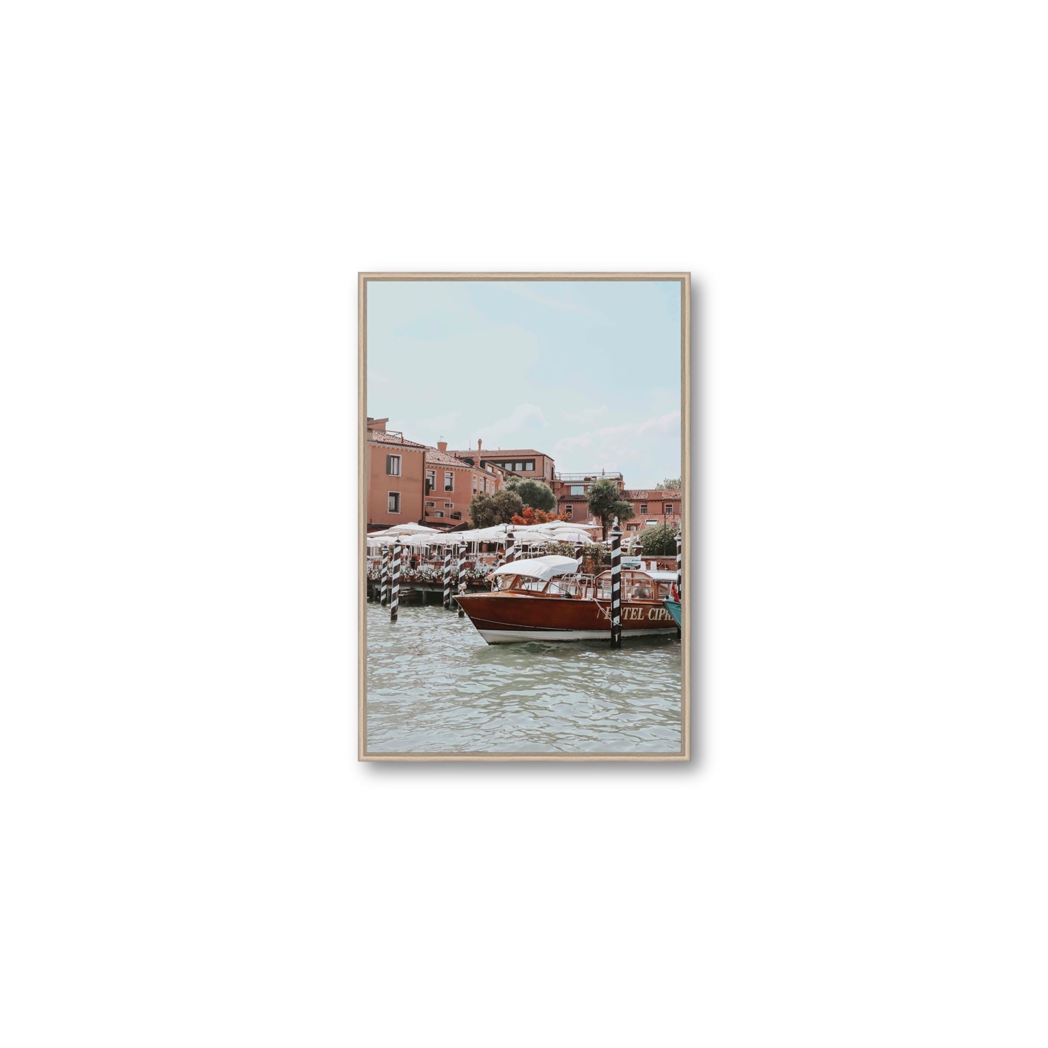 Queen Of The Adriatic Venice Italian wall art Medium fine art canvas in natural oak float frame