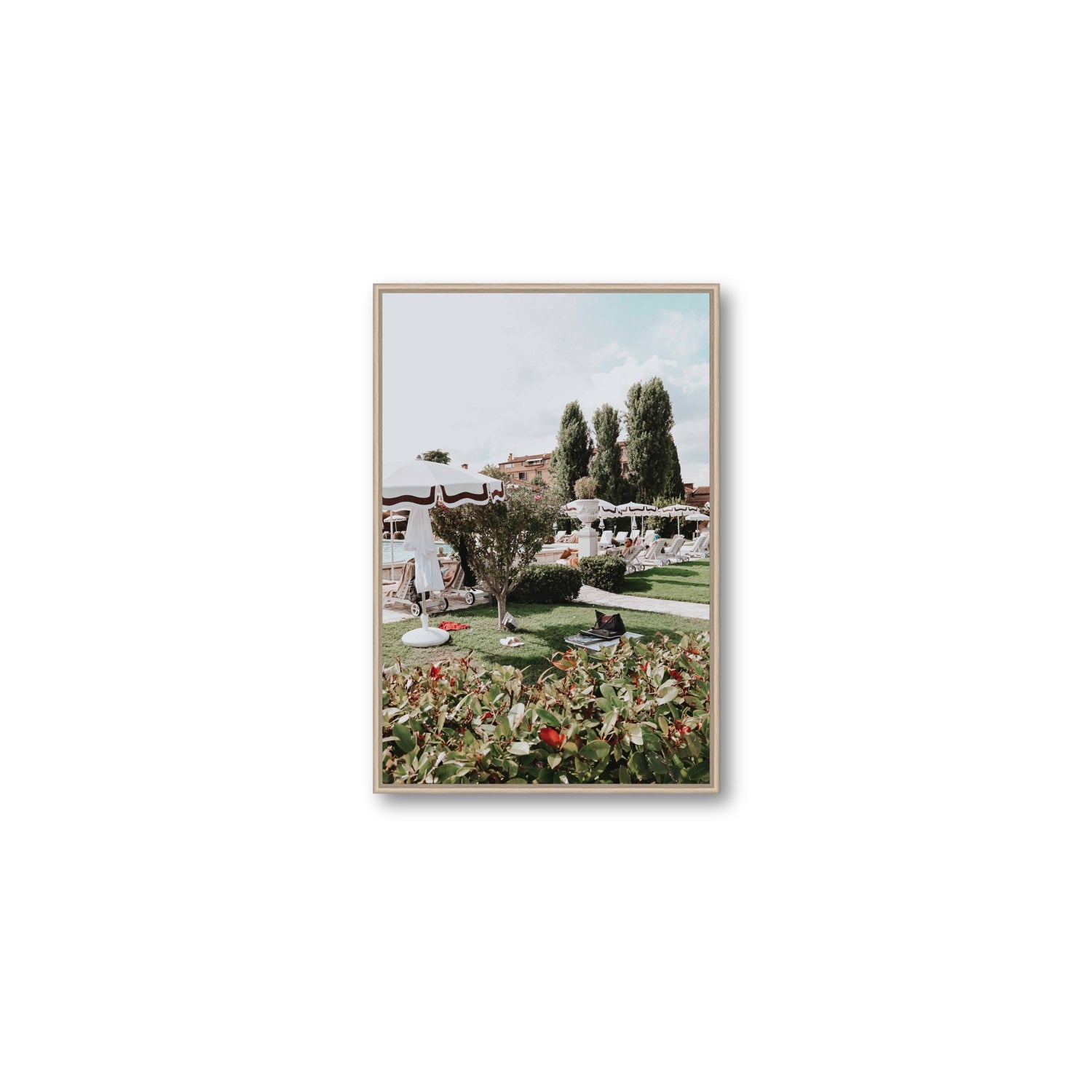 La Serenissima Venice Italian wall art Medium fine art canvas in natural oak float frame