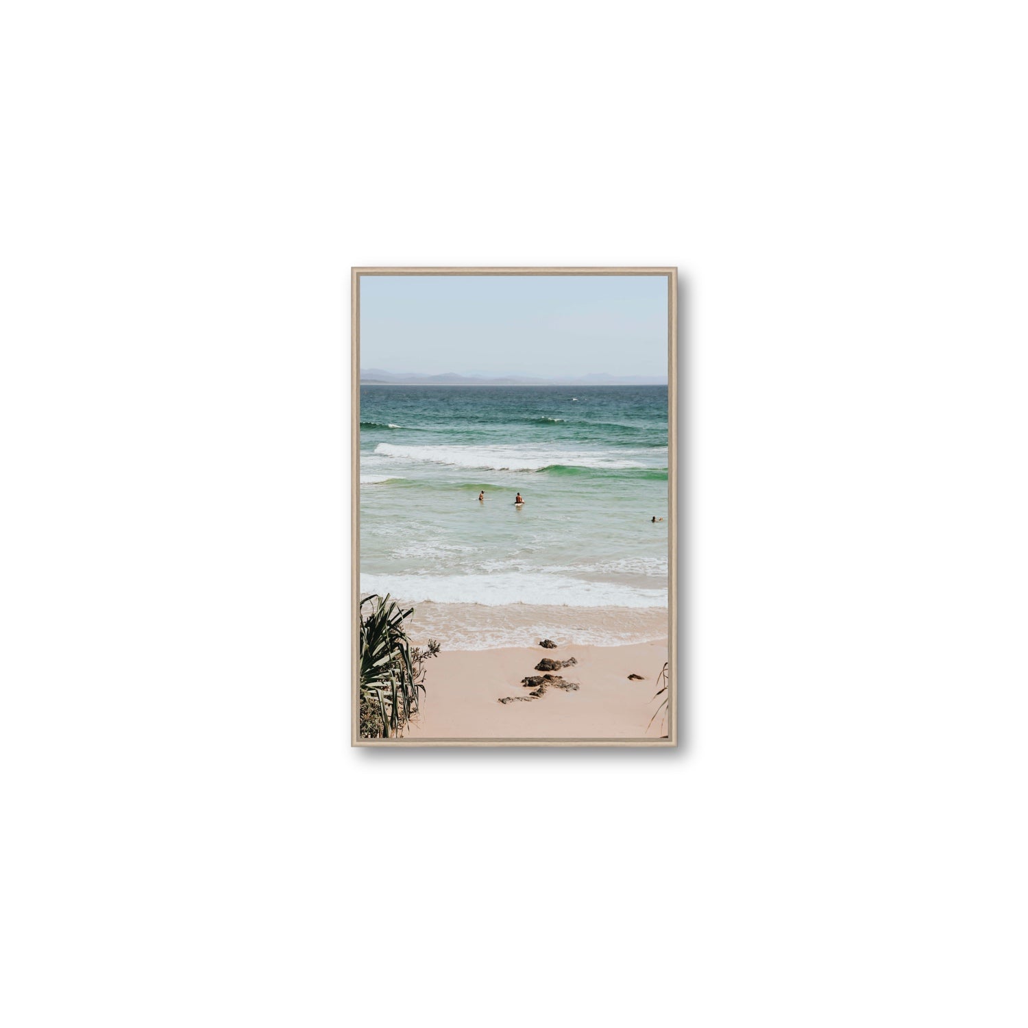 Lets Go Trippin' fine art print, Byron Bay, Australia, Medium, Natural Oak Float Frame, Fine Art Canvas